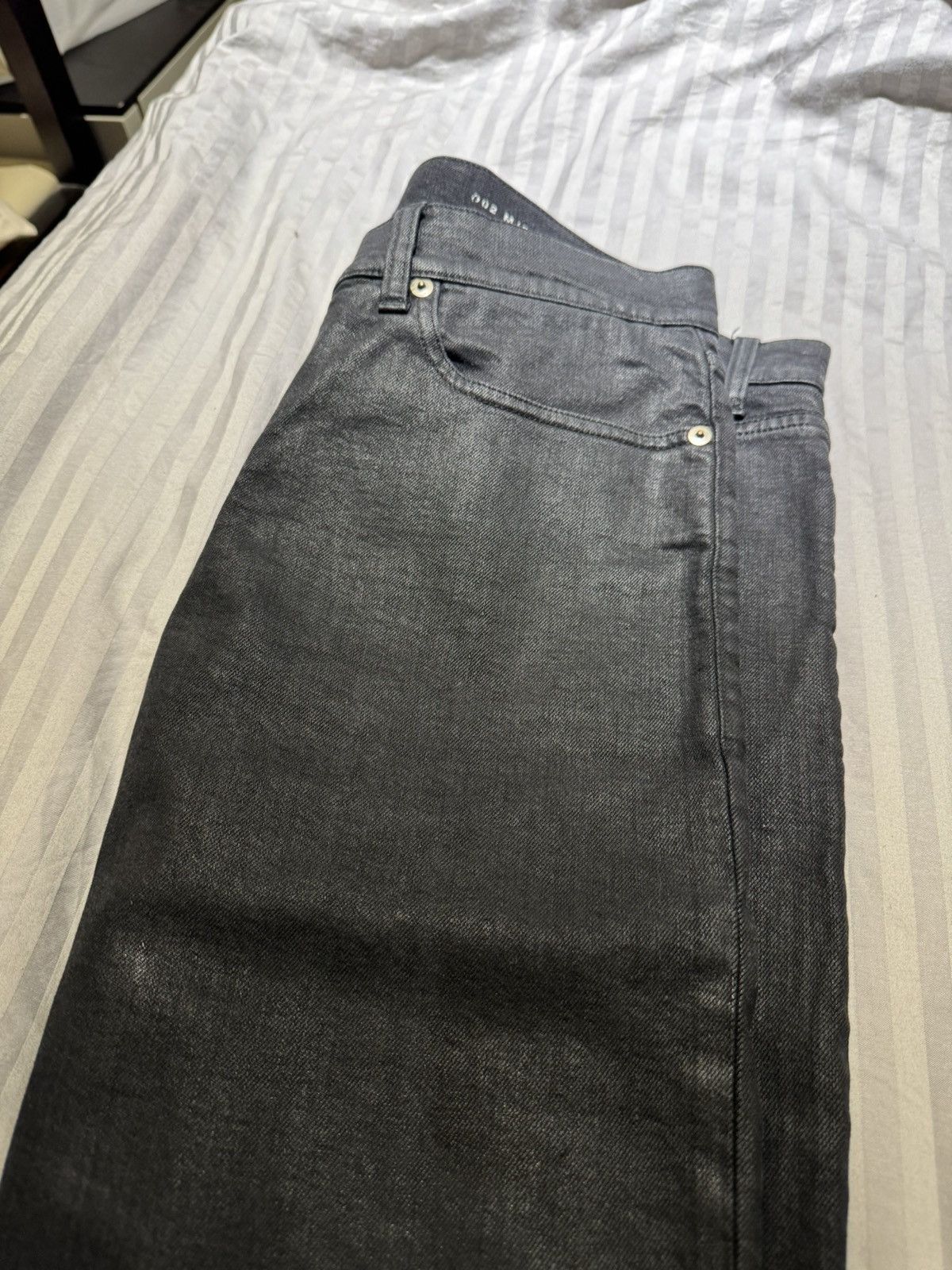 Saint Laurent Paris × Yves Saint Laurent Saint Laurent Waxed denim jeans 2014SS Size US 33 - 6 Thumbnail
