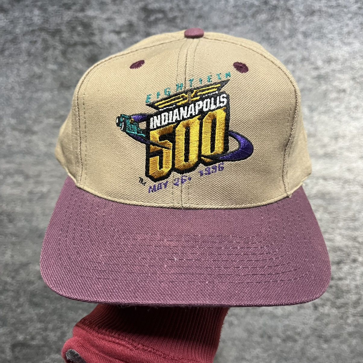 Logo 7 Vintage 90s Indianapolis 500 Racing Embroidered Snapback Hat Size ONE SIZE - 2 Thumbnail