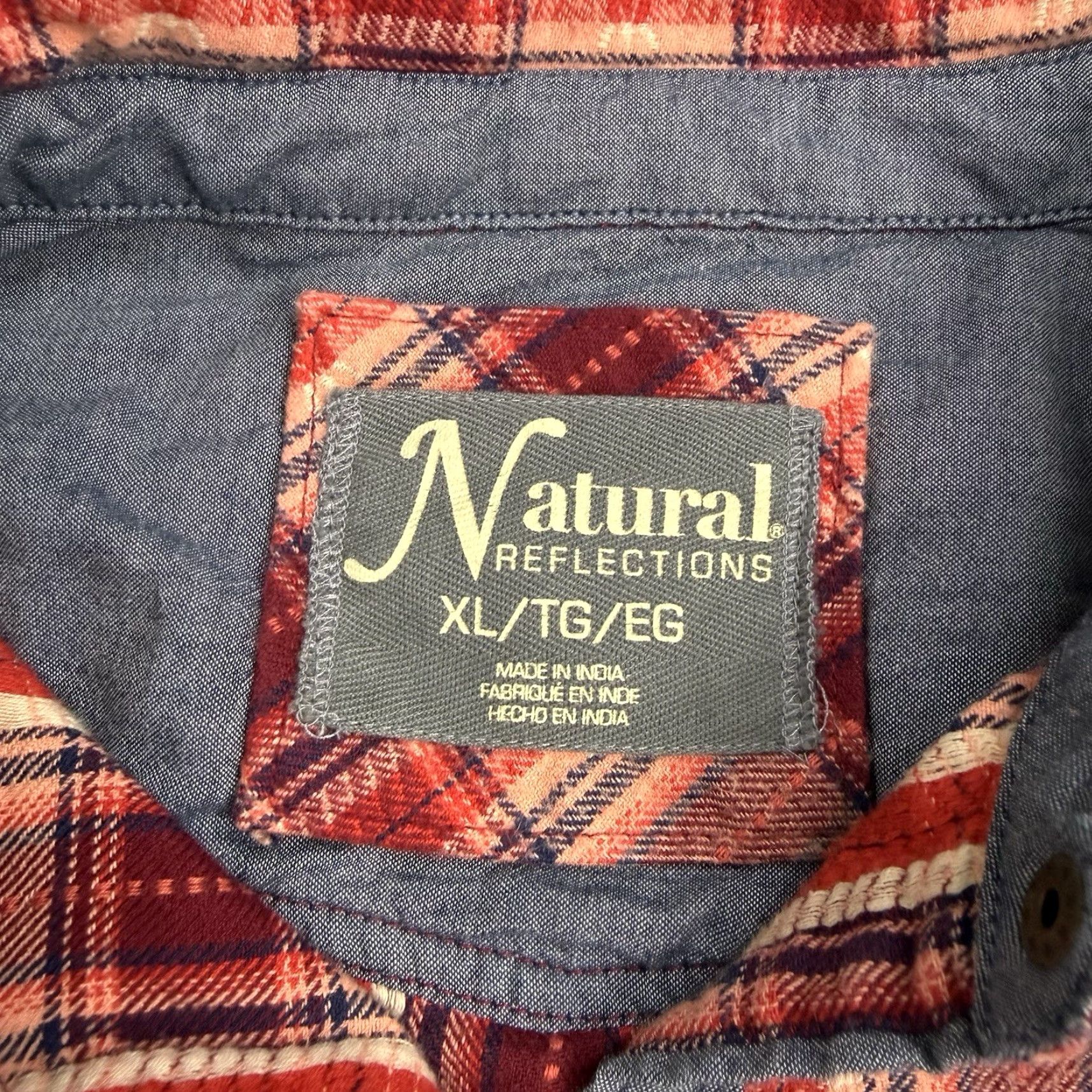 Vintage Natural Reflections Shirt Womens XL Red Plaid Western Snap Flannel Button-Up Size XL / US 12-14 / IT 48-50 - 2 Thumbnail