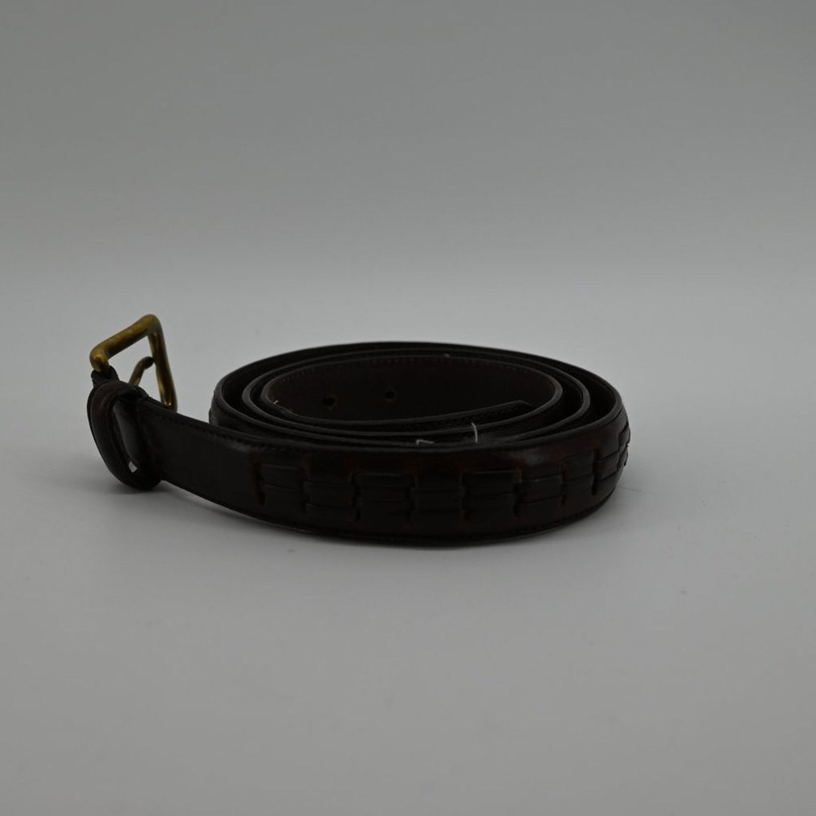 Other Men's Dark Brown Genuine Leather Belt Business Casual 46 Size 46 - 2 Thumbnail