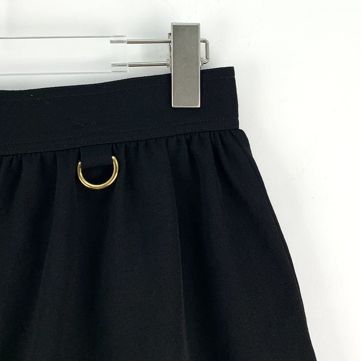 Givenchy Givenchy Black Wool Shorts With Gold Buttons K26WX Size 25" / US 0 / IT 36 - 3 Thumbnail