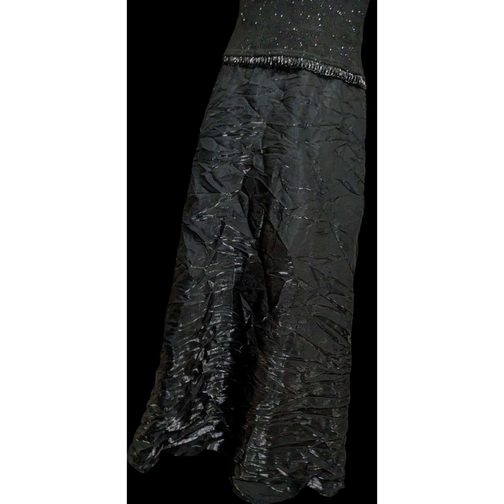 Other Vintage Y2K Gothic Formal Black Strapless Gown Size L / US 10 / IT 46 - 9 Thumbnail