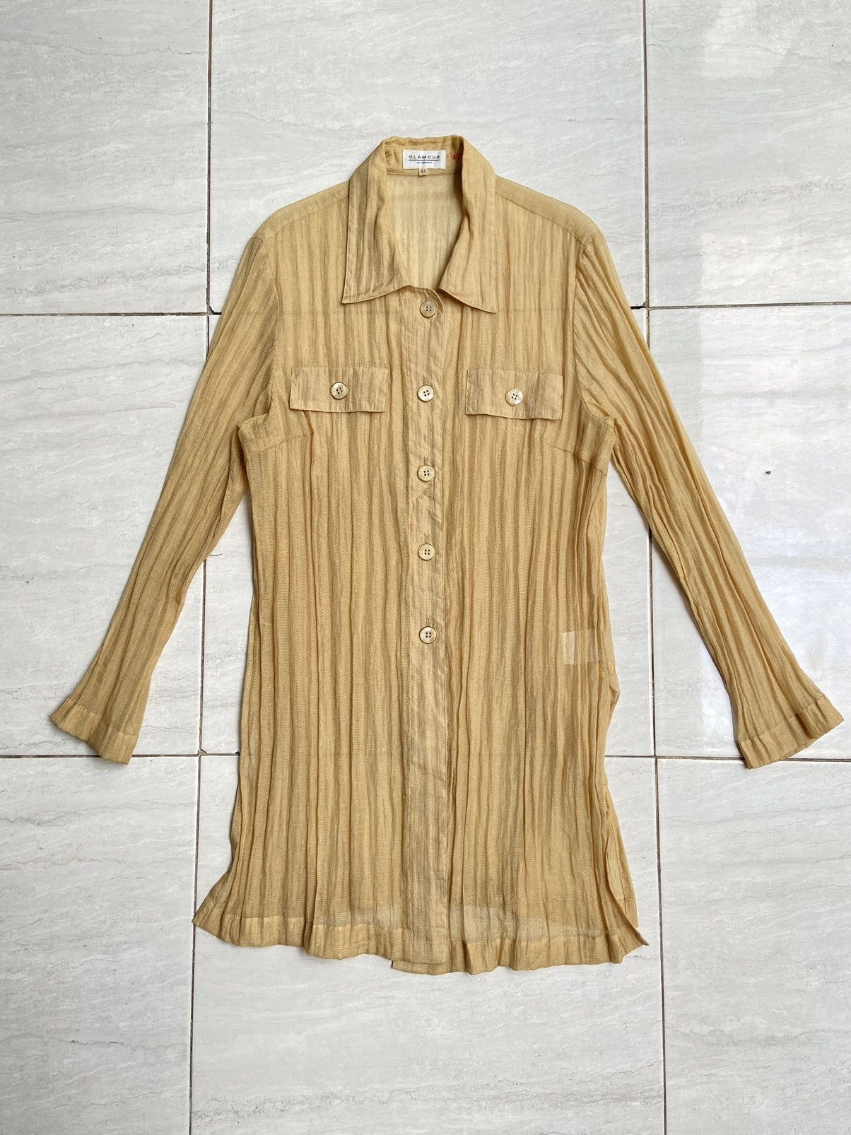 Givenchy GLAMOUR GIVENCHY Gold Mesh Shirt Size US XS / EU 42 / 0 - 6 Thumbnail