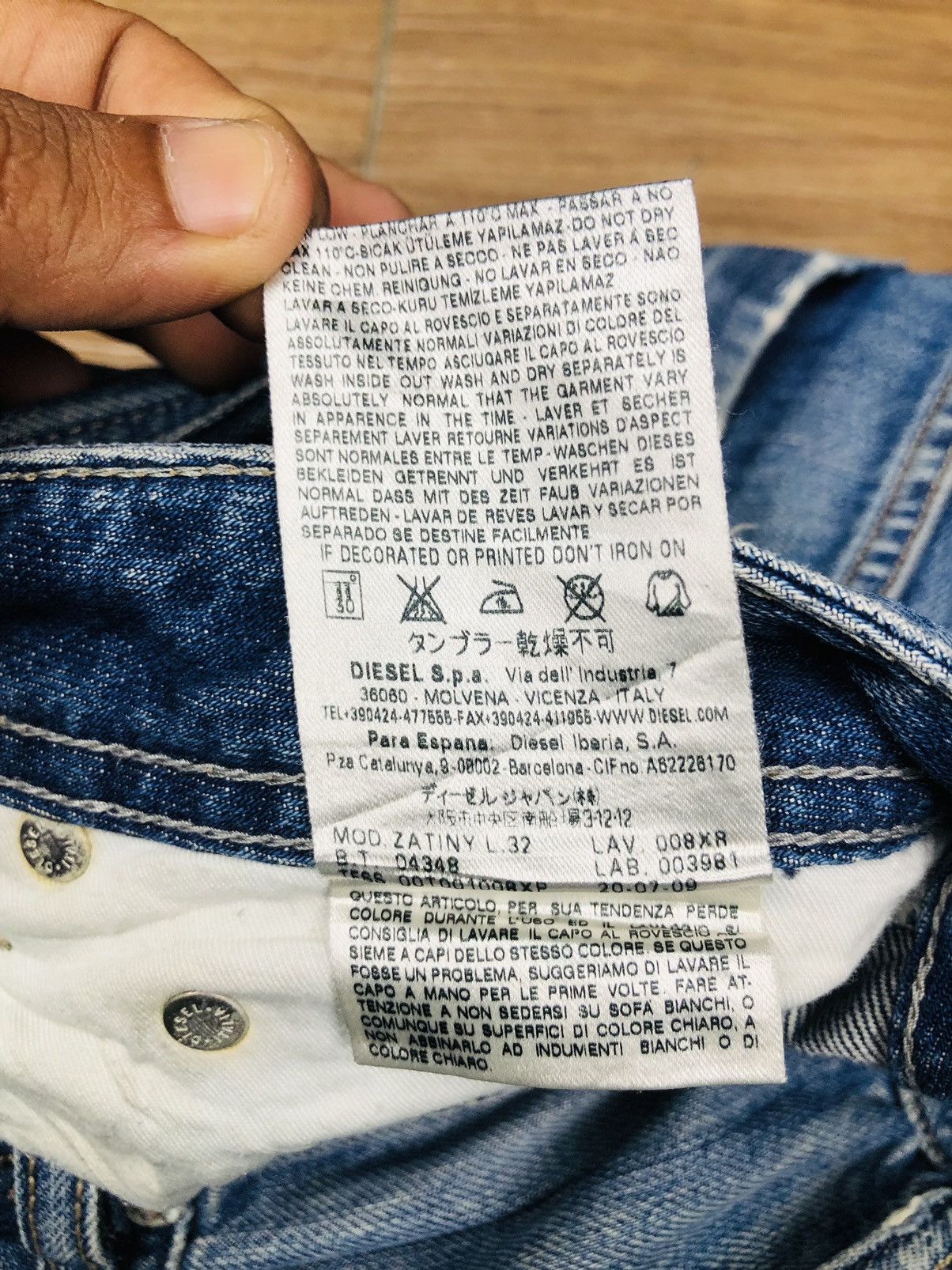 Diesel Diesel Industry Distress Jeans (33) Size US 31 - 14 Thumbnail