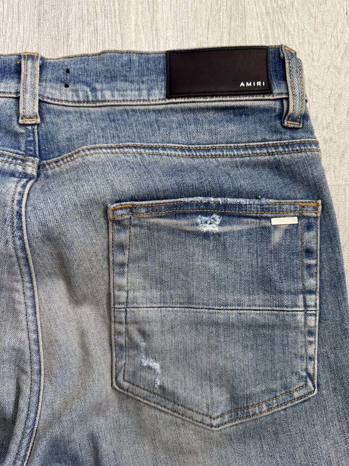 Amiri Amiri Clay Indigo Appliqué Logo Jeans Size US 30 / EU 46 - 9 Thumbnail
