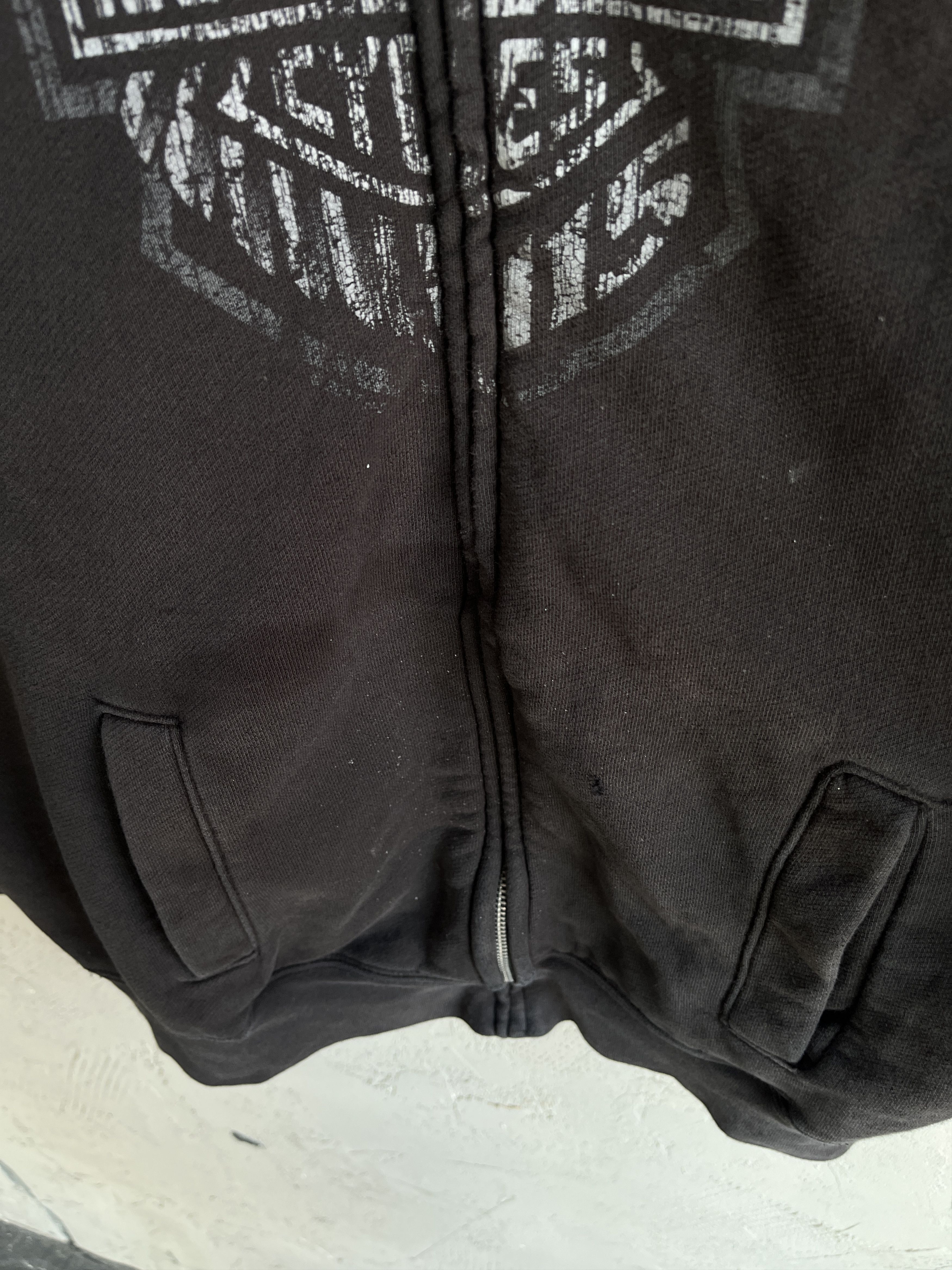 Harley Davidson Vintage Y2K Harley Davidson Faded Eagle Flames Zip Up Size US M / EU 48-50 / 2 - 3 Thumbnail