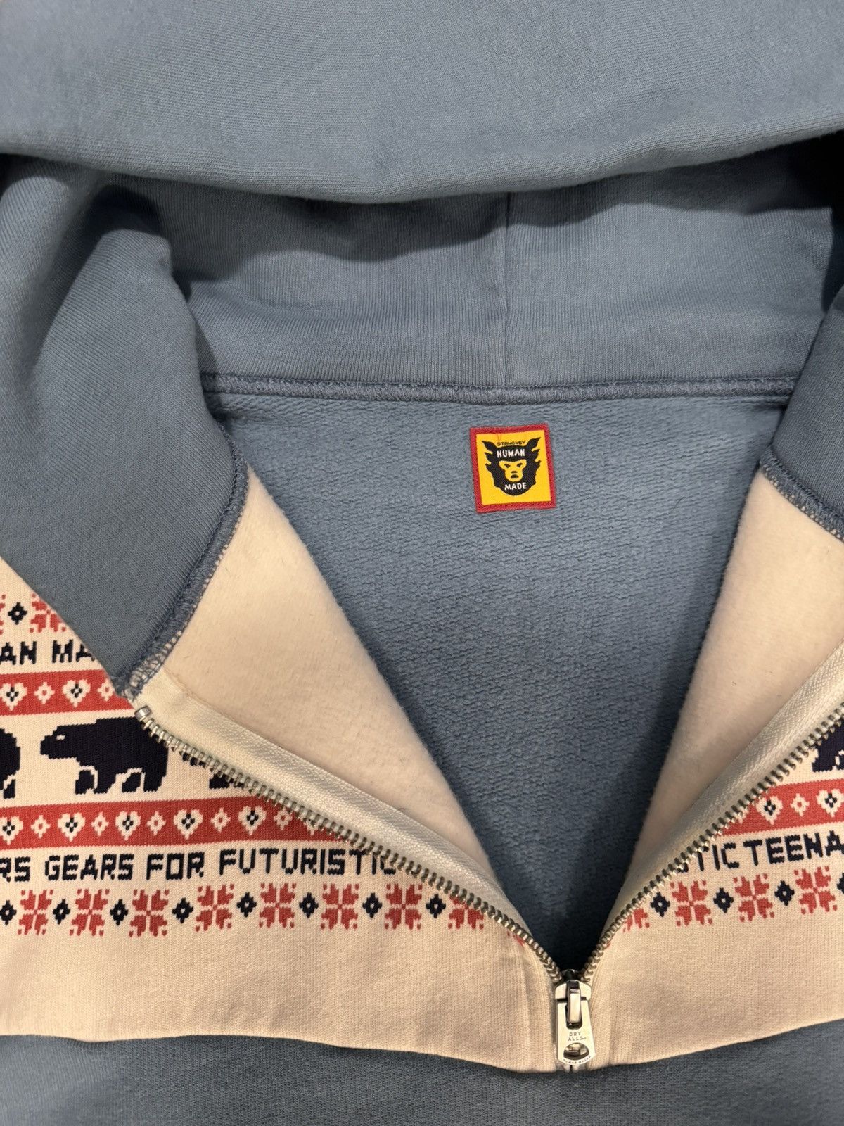 Human Made Human Made Half-Zip Hoodie ‘Blue’ Size US XL / EU 56 / 4 - 2 Thumbnail