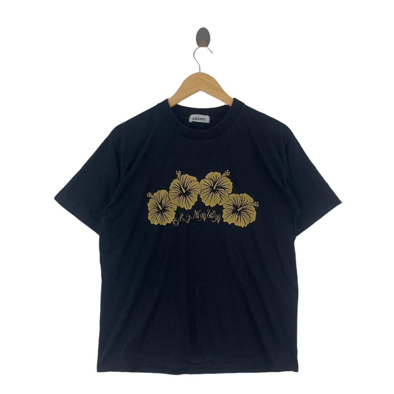 Vintage Vintage 80’ COSMIC OKINAWA HIBISCUS Flowers Tee Shirt Top Size L / US 10 / IT 46 - 1 Thumbnail