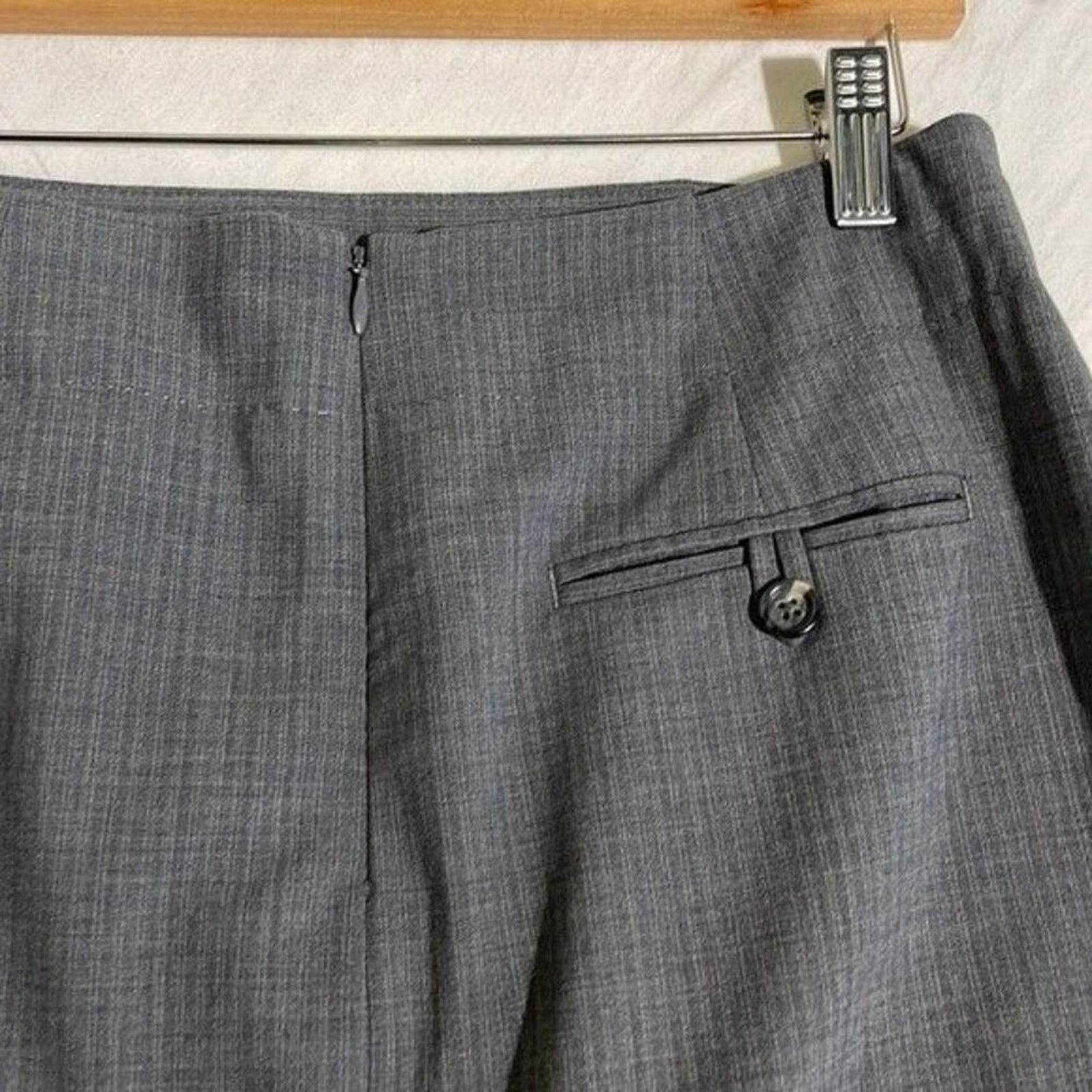 Banana Republic Banana Republic Skirt Women's Size 4 Wool Blend Grey Pencil Size 29" - 5 Thumbnail