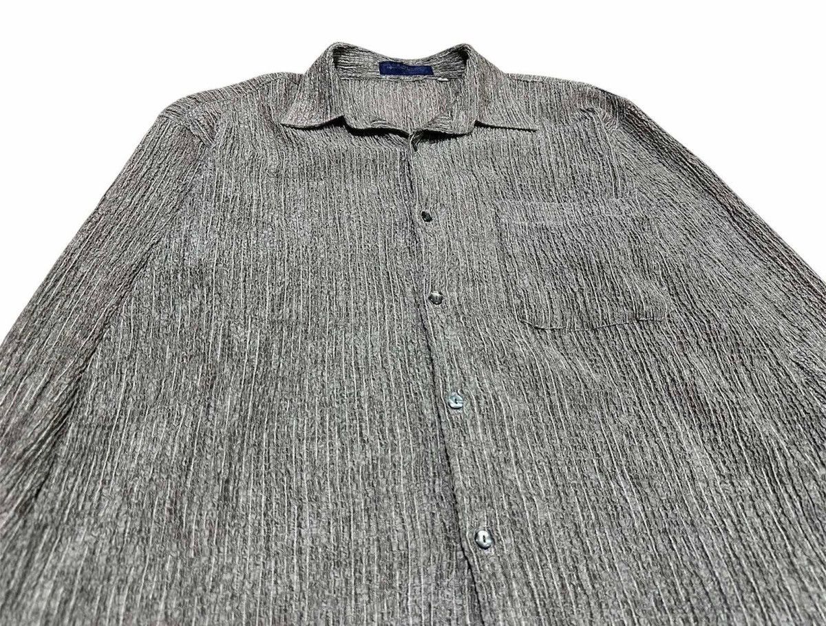 Japanese Brand 🔥Vintage Japanese Pleated Shirt Ls Issey Miyake Style Size US XL / EU 56 / 4 - 2 Thumbnail