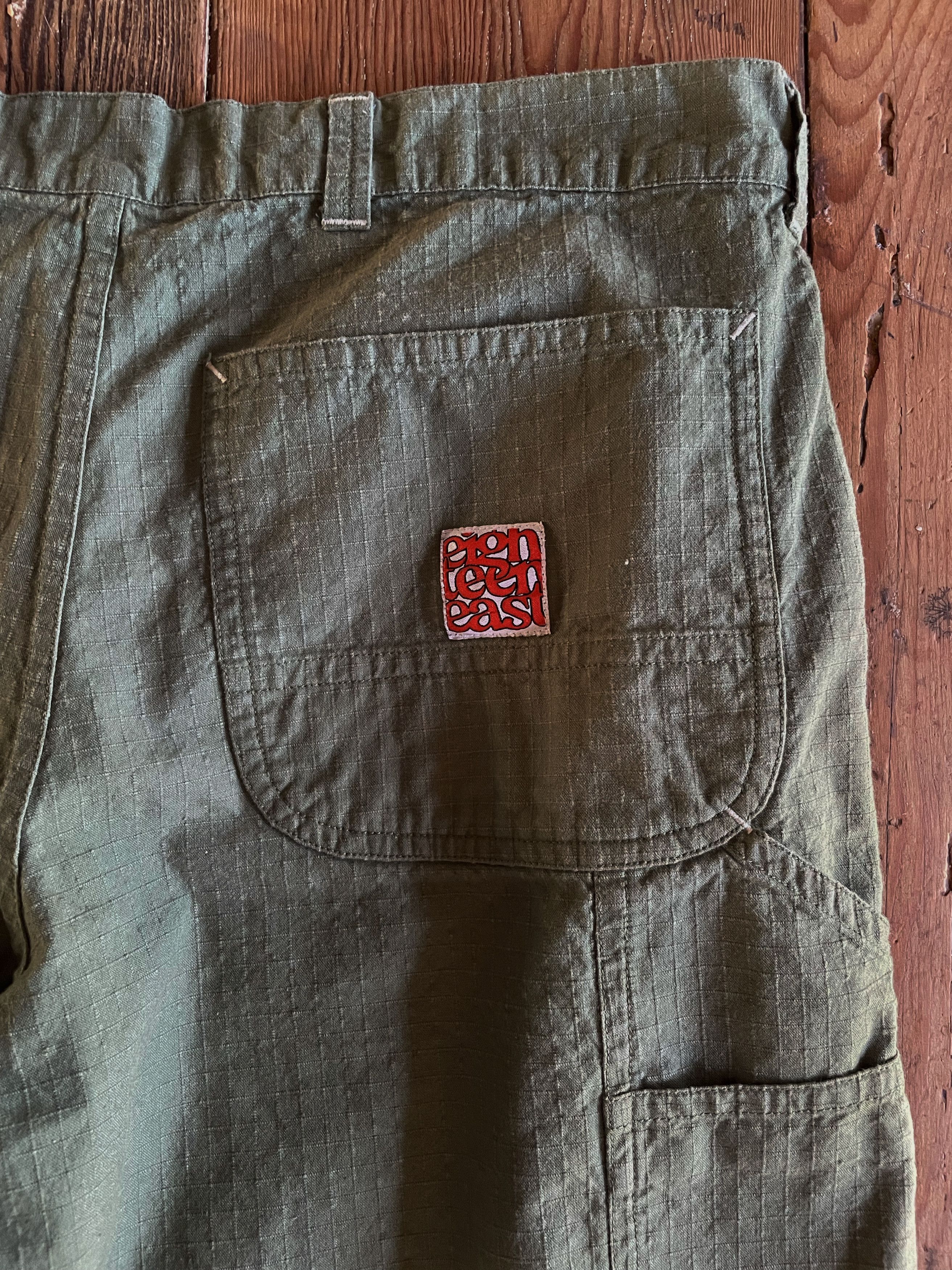 18 East Olive Embroidered Ripstop Double Knee Work Pants Size US 30 / EU 46 - 5 Thumbnail