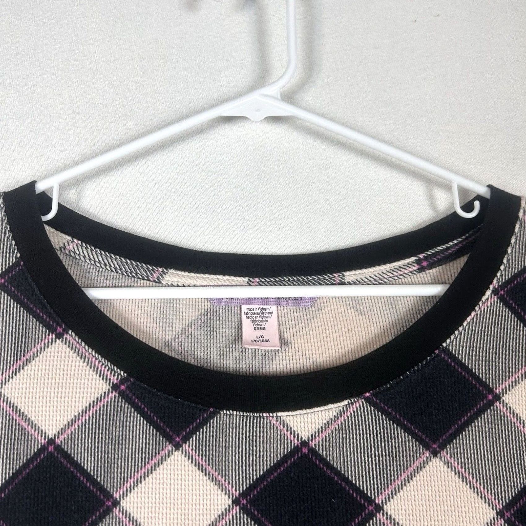 Victoria's Secret Victoria's Secret Plaid Lounge Long Sleeve Shirt Womens Large Knit Sleep Top Size L / US 10 / IT 46 - 2 Thumbnail