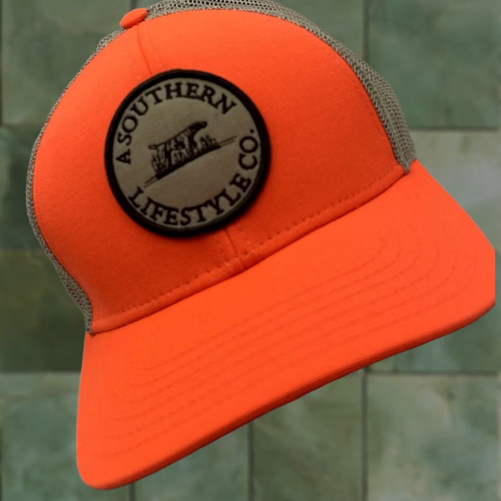 CO A Southern Lifestyle Co Orange Trucker Hat Snapback Hunting Outdoor Safety Size ONE SIZE - 1 Thumbnail