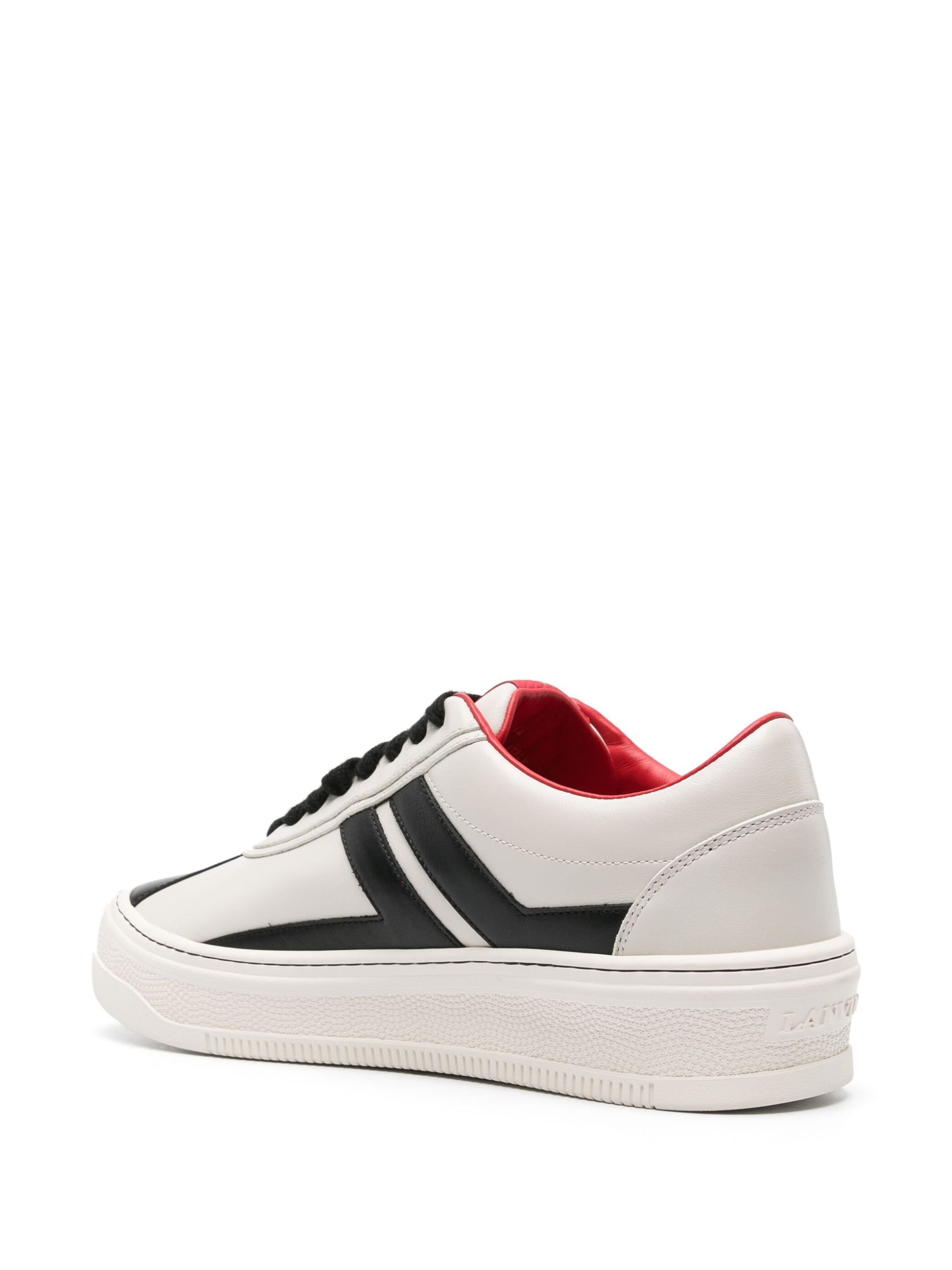 Future × Lanvin o1w1db11124 Cash Block Low-Top Sneakers in White/Black Size US 10 / EU 43 - 3 Thumbnail