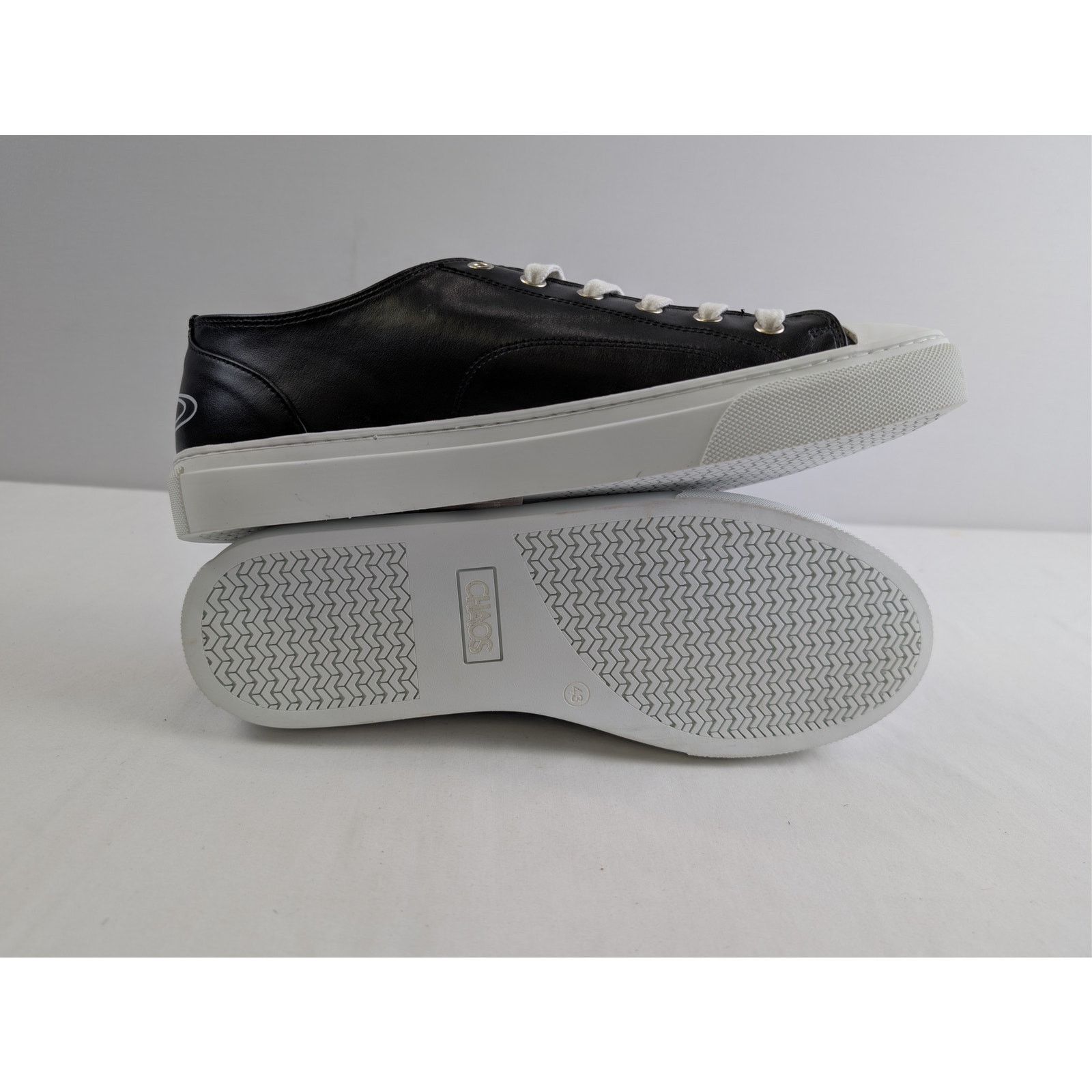Vivienne Westwood o1rshd1 Plimsoll High Top Eco Leather Sneakers in Black Size US 10 / EU 43 - 14 Thumbnail