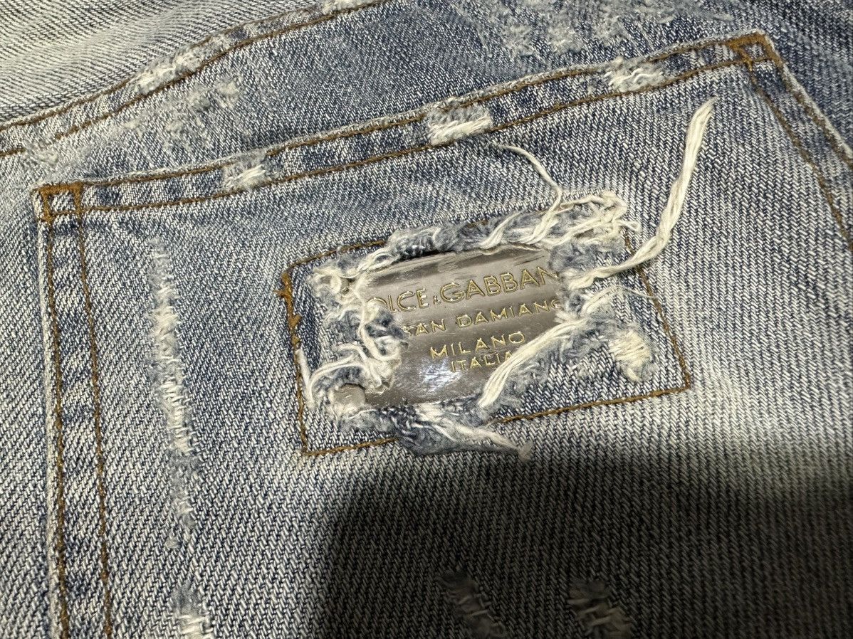 Dolce & Gabbana 🔥Sick Y2K Dolce & Gabbana Shorts Denim Distressed Size US 34 / EU 50 - 12 Thumbnail