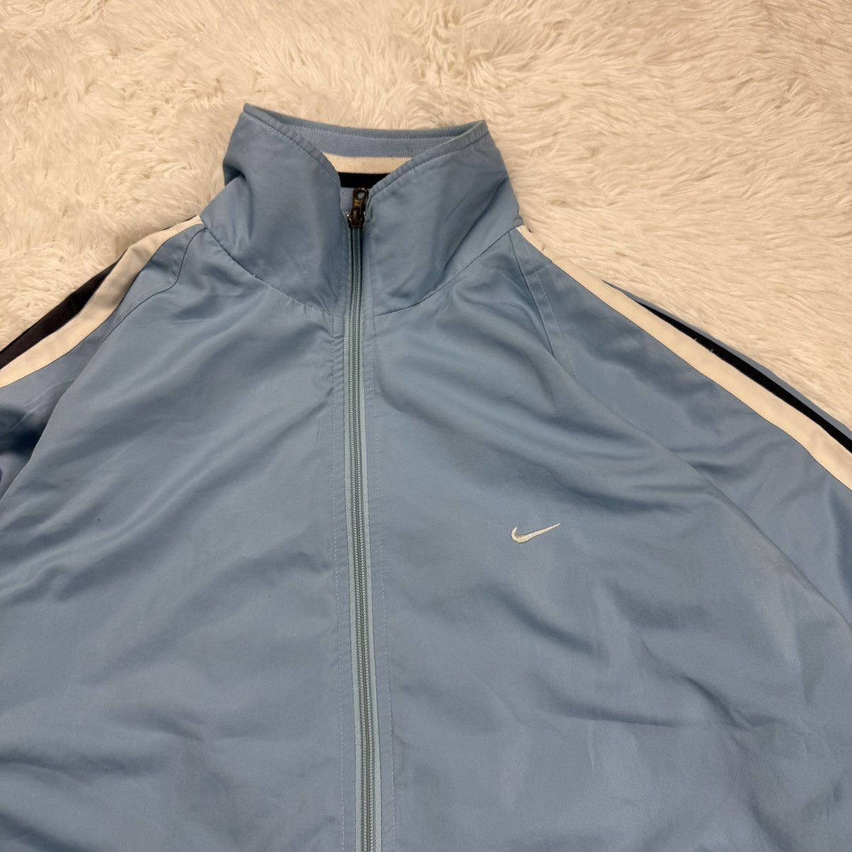 Nike Nike Vintage Blue Zip Jacket 90s Swoosh Streetwear Y2K Size US XL / EU 56 / 4 - 4 Thumbnail