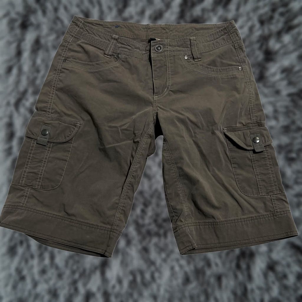 Vintage Kuhl Womens Shorts Sz 8 Brown Cotton Blend Cargo Hiking Casual Size 30" / US 8 / IT 44 - 1 Thumbnail