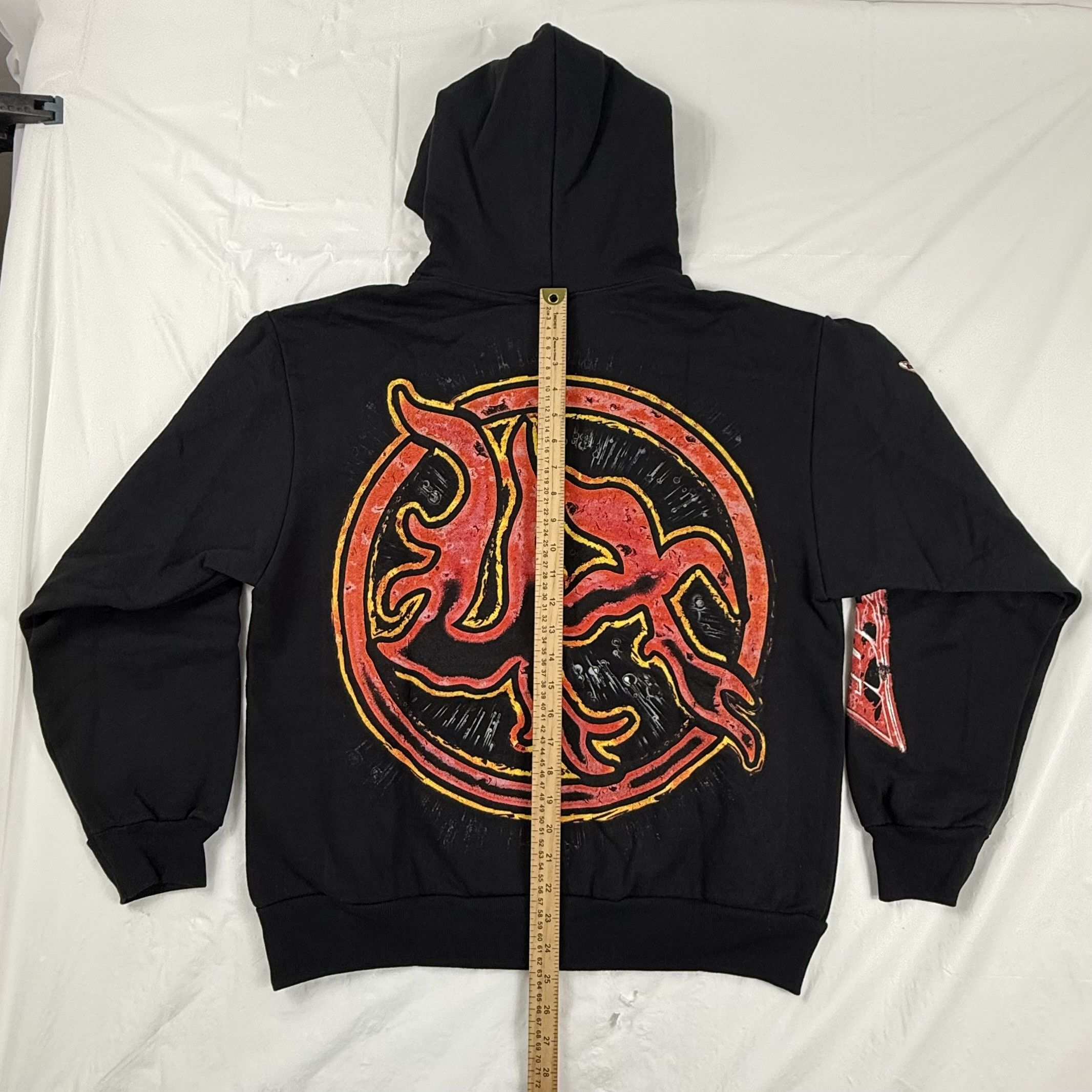 Lost hills Lost Hills Black Graphic Hoodie Flaming Face Sweatshirt Size US M / EU 48-50 / 2 - 4 Thumbnail