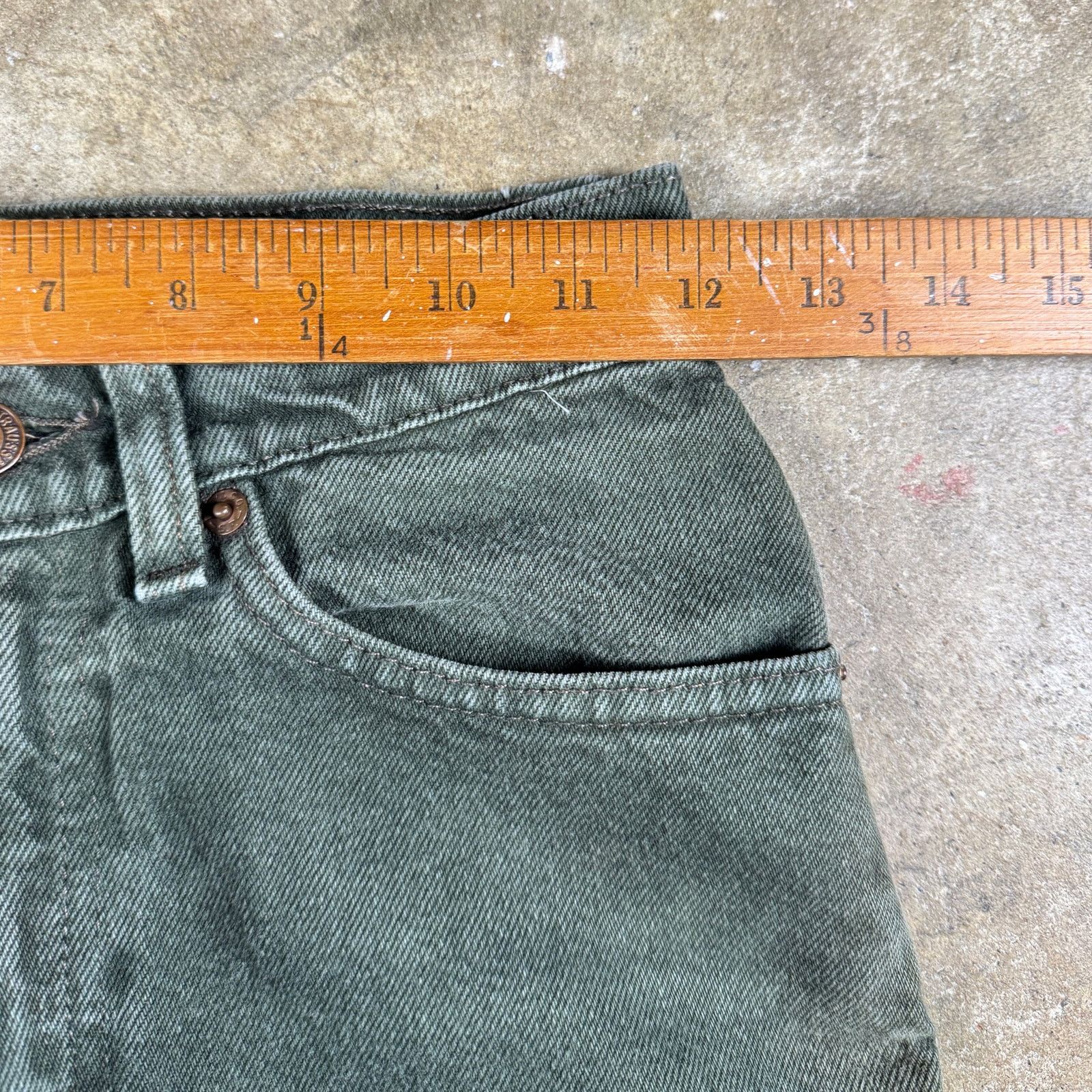Levi's Vtg Levi’s 510 Women’s Jeans Green Slim Fit High Rise Size 3 Size 24" / US 00 / IT 34 - 12 Thumbnail