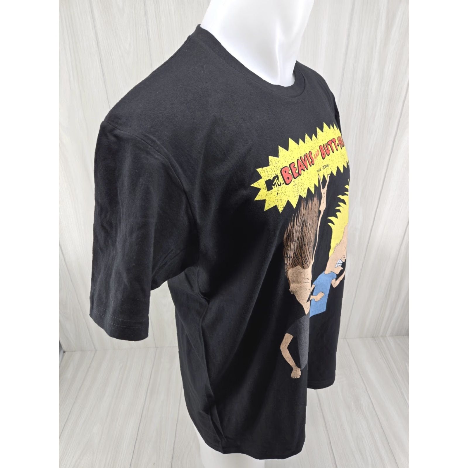 Vintage VINTAGE Beavis and Butthead MTV TV T-Shirt Large Black Mens Shirt Short Sleeve Graphic Print 1990s Size US L / EU 52-54 / 3 - 7 Thumbnail
