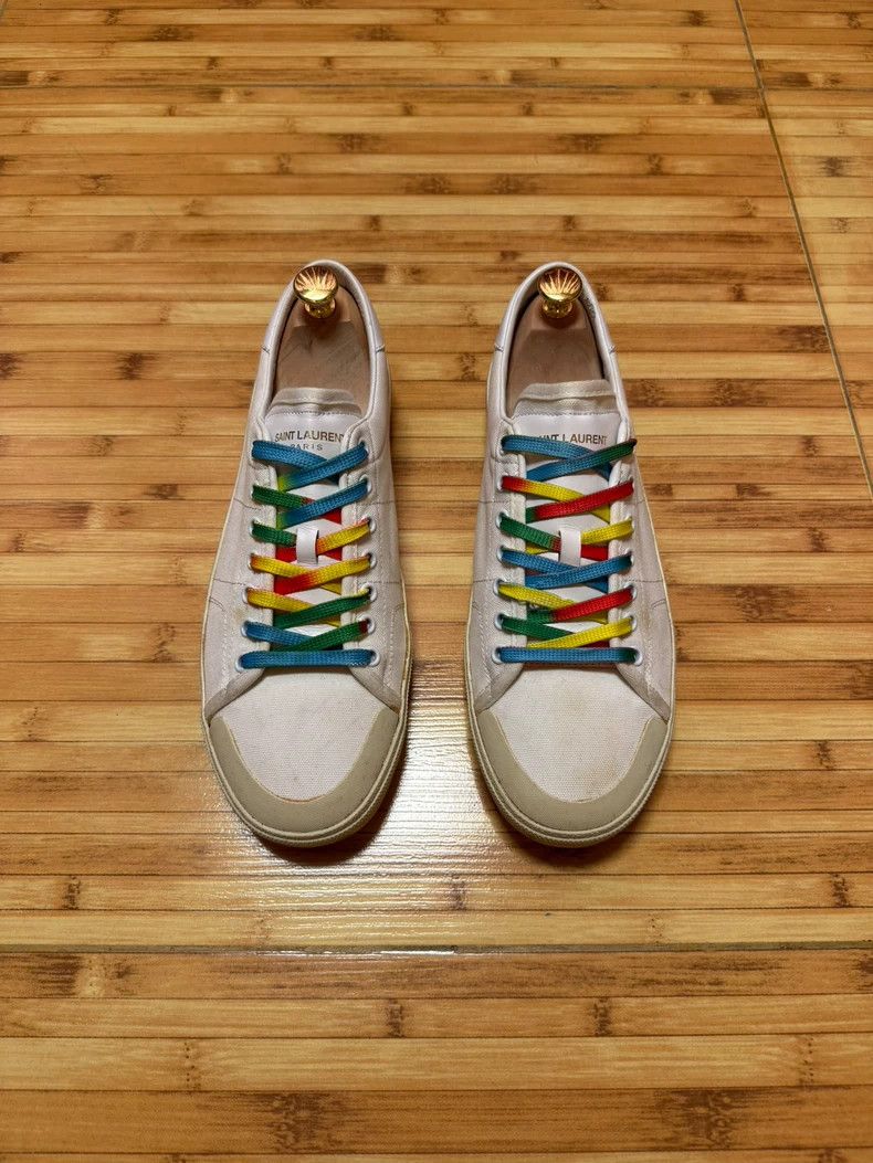 Saint Laurent Paris Saint Laurent Paris 16 SS Runway Style Worn Rainbow Canvas Size US 10 / EU 43 - 1 Thumbnail