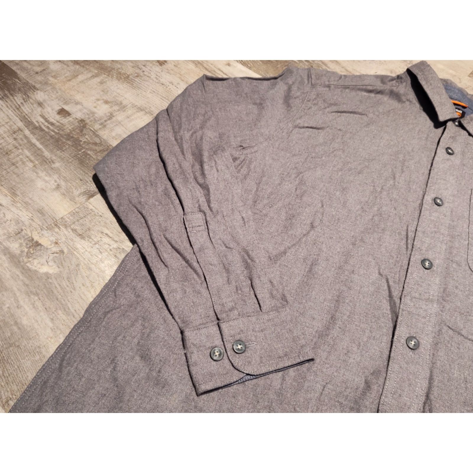 Timberland Timberland Pro Gray Flannel Work Shirt Mens XL Long Sleeve Button-Up Classic Fit Size US XL / EU 56 / 4 - 3 Thumbnail
