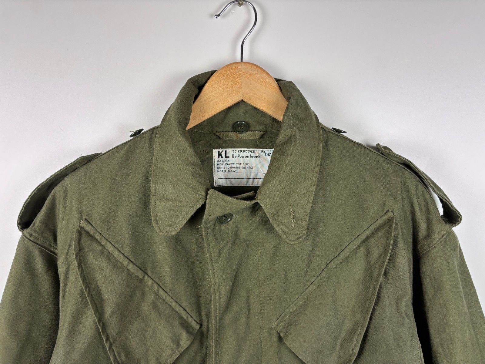 Other Vintage 1977 Dutch Military Army Coat Field Jacket Size ~M Size US M / EU 48-50 / 2 - 2 Thumbnail