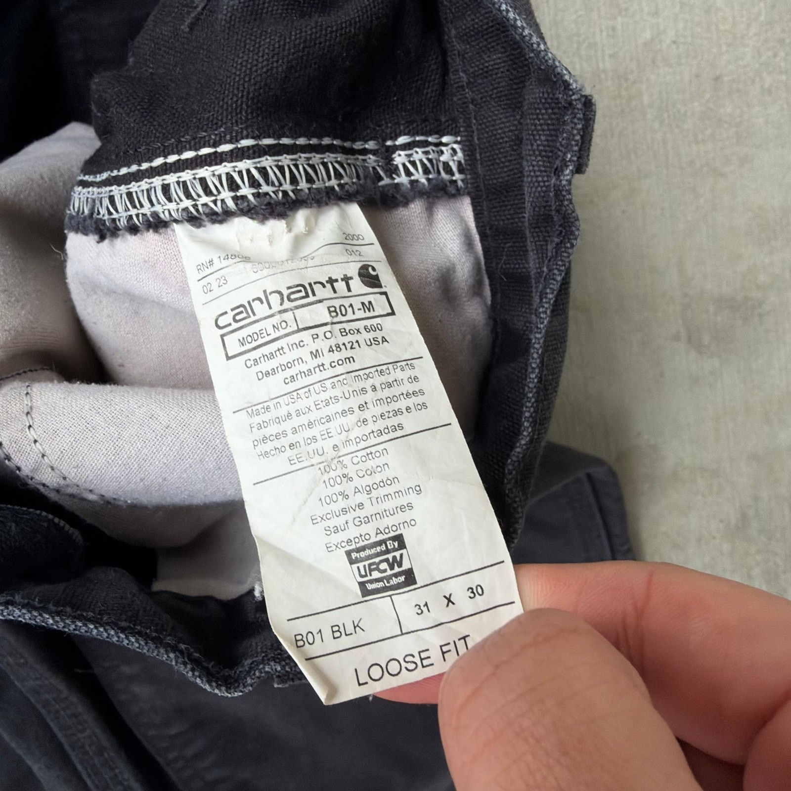 Carhartt × Vintage Carhartt black double knee work wear carpenter pants Size US 30 / EU 46 - 4 Thumbnail