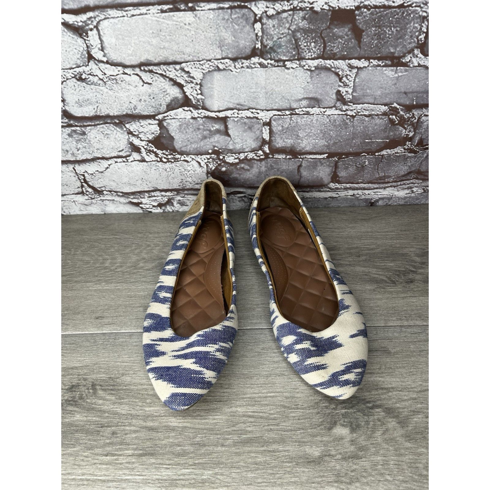 REEF Reef Bochica 2 Canvas Blue White Pointed Toe Ballet Flats Wo Size US 8.5 / IT 38.5 - 11 Thumbnail