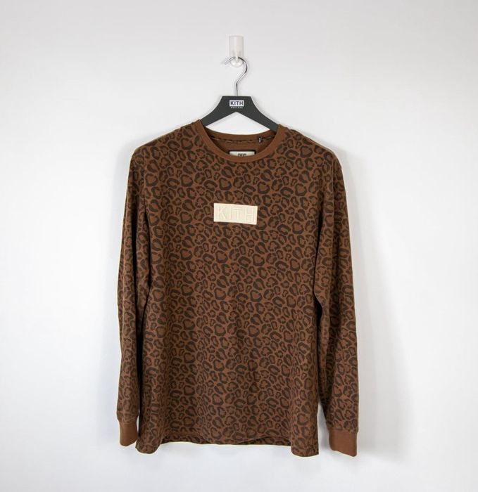 Kith SICK🔥KITH CHEETAH BOX LOGO LONG SLEEVE TEE | Grailed