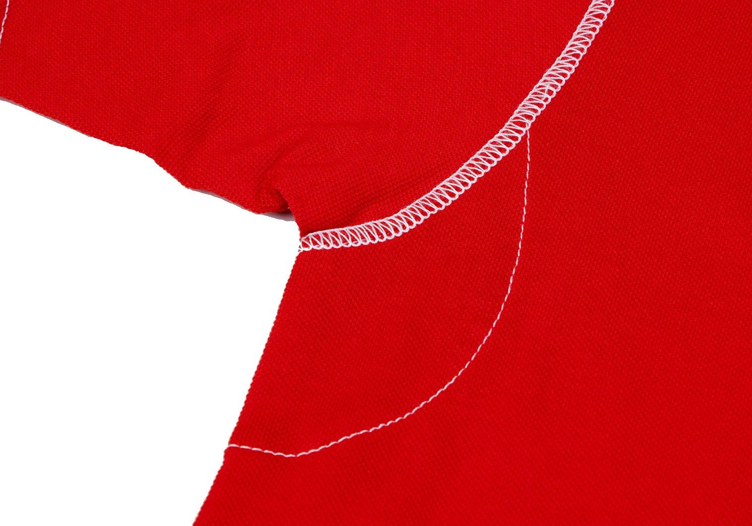 Junya Watanabe Lacoste Garment-Dyed Cotton Polo Shirt in Red, Size S Size US S / EU 44-46 / 1 - 8 Thumbnail