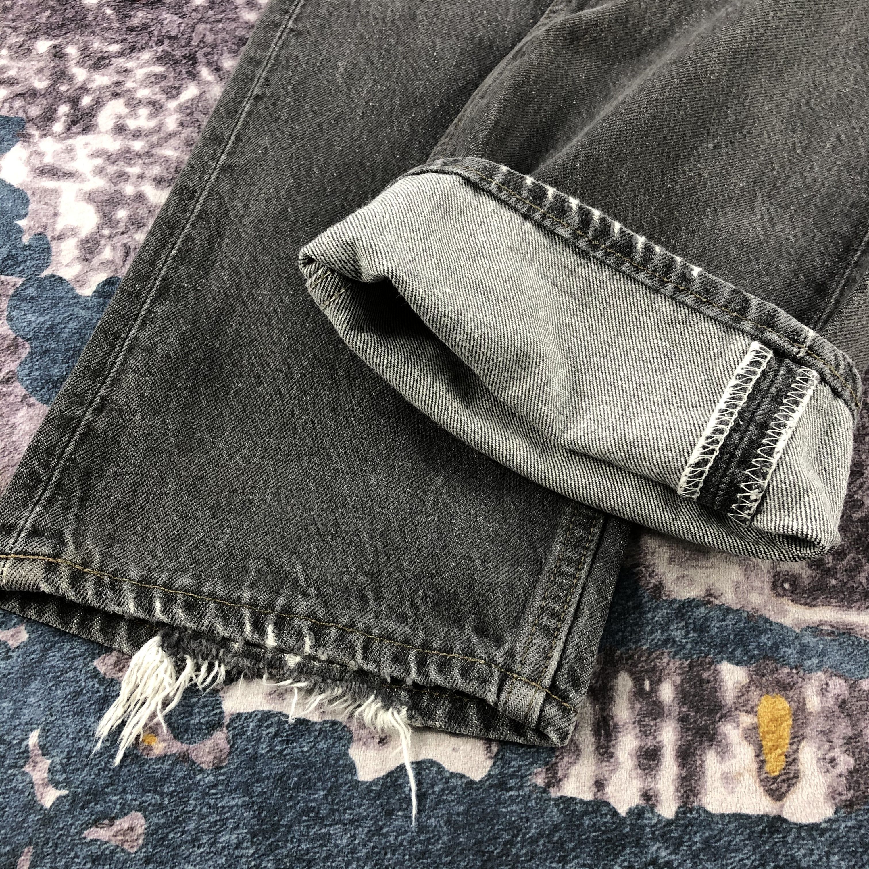 Levi's Vintage 90s Levis 501 Faded Black Jeans-JM2581 Size US 33 - 8 Thumbnail