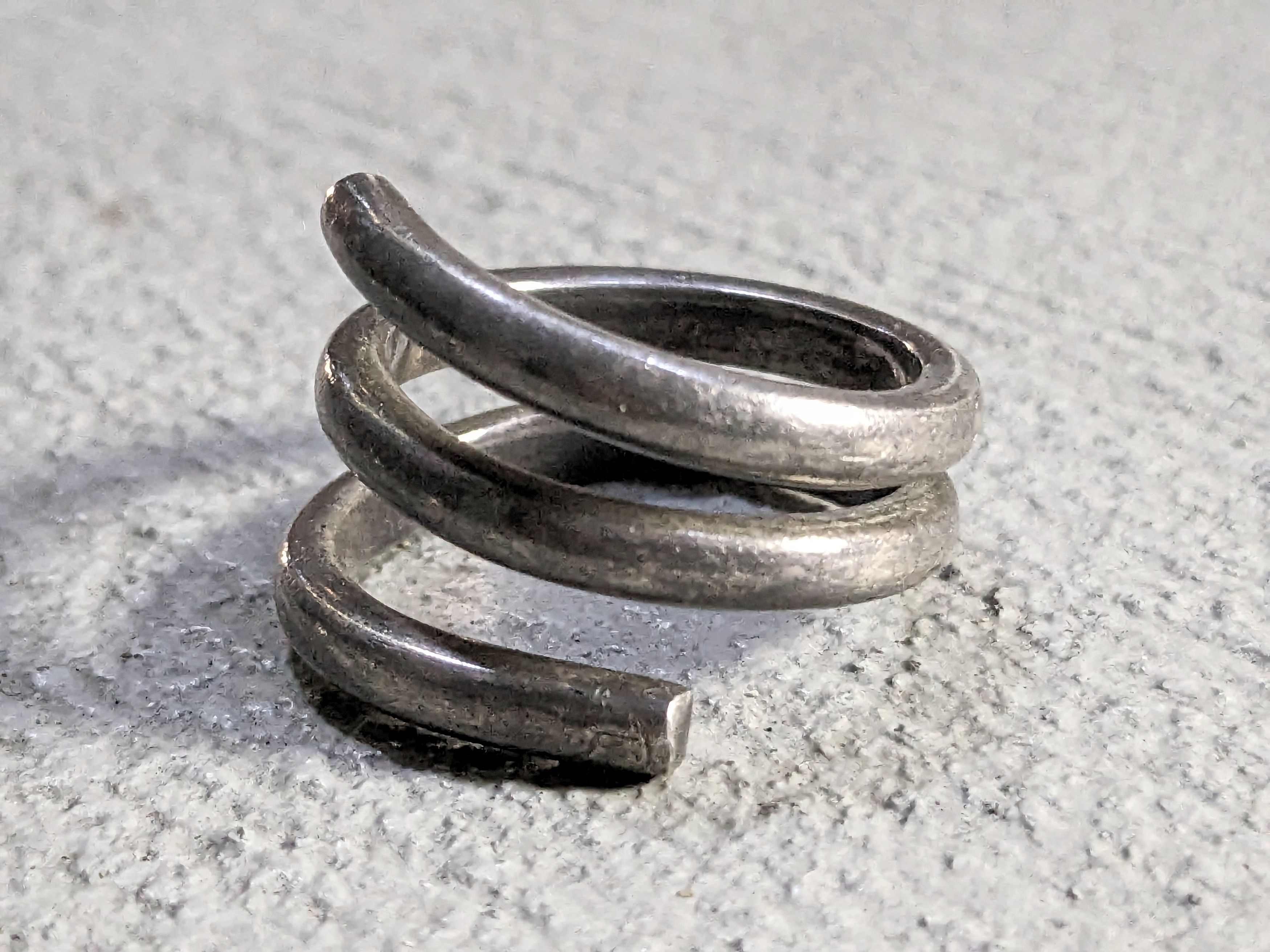 Other Vintage Sterling Silver Ring Size 7.5 Mexico Modern Size ONE SIZE - 2 Thumbnail