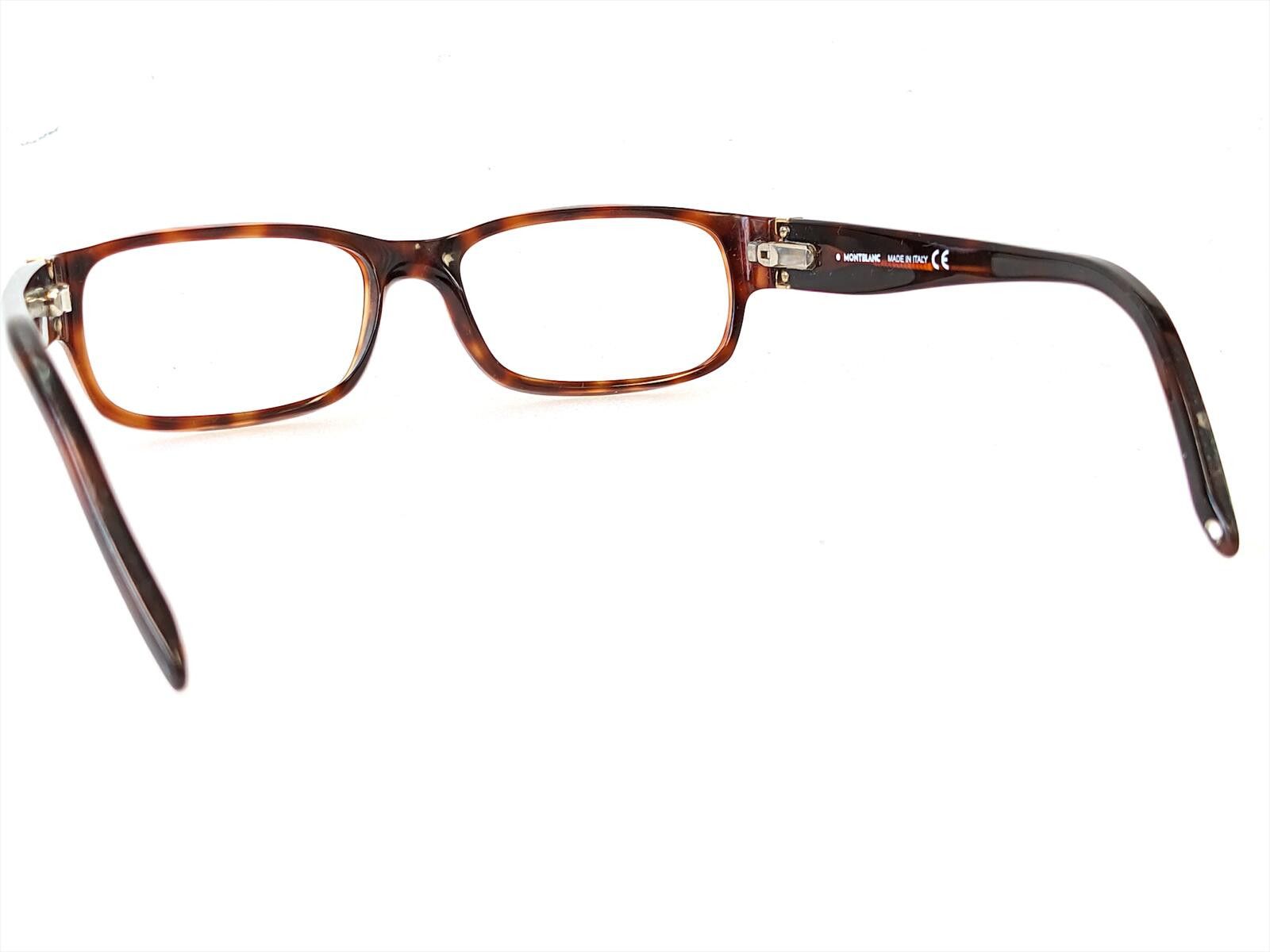 Montblanc Montblanc MB 210 Men Eyeglasses Italy | Tortoise Rectangular Size ONE SIZE - 7 Thumbnail