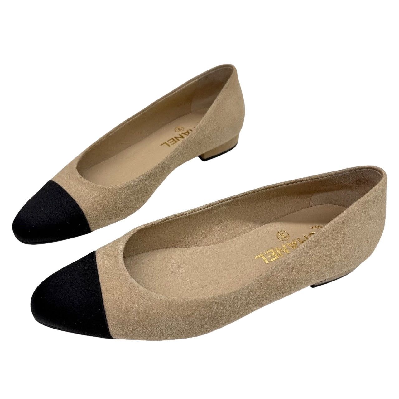 Chanel Chanel Suede Cap Toe Ballet Flats Size 38 Size US 8 / IT 38 - 1 Thumbnail
