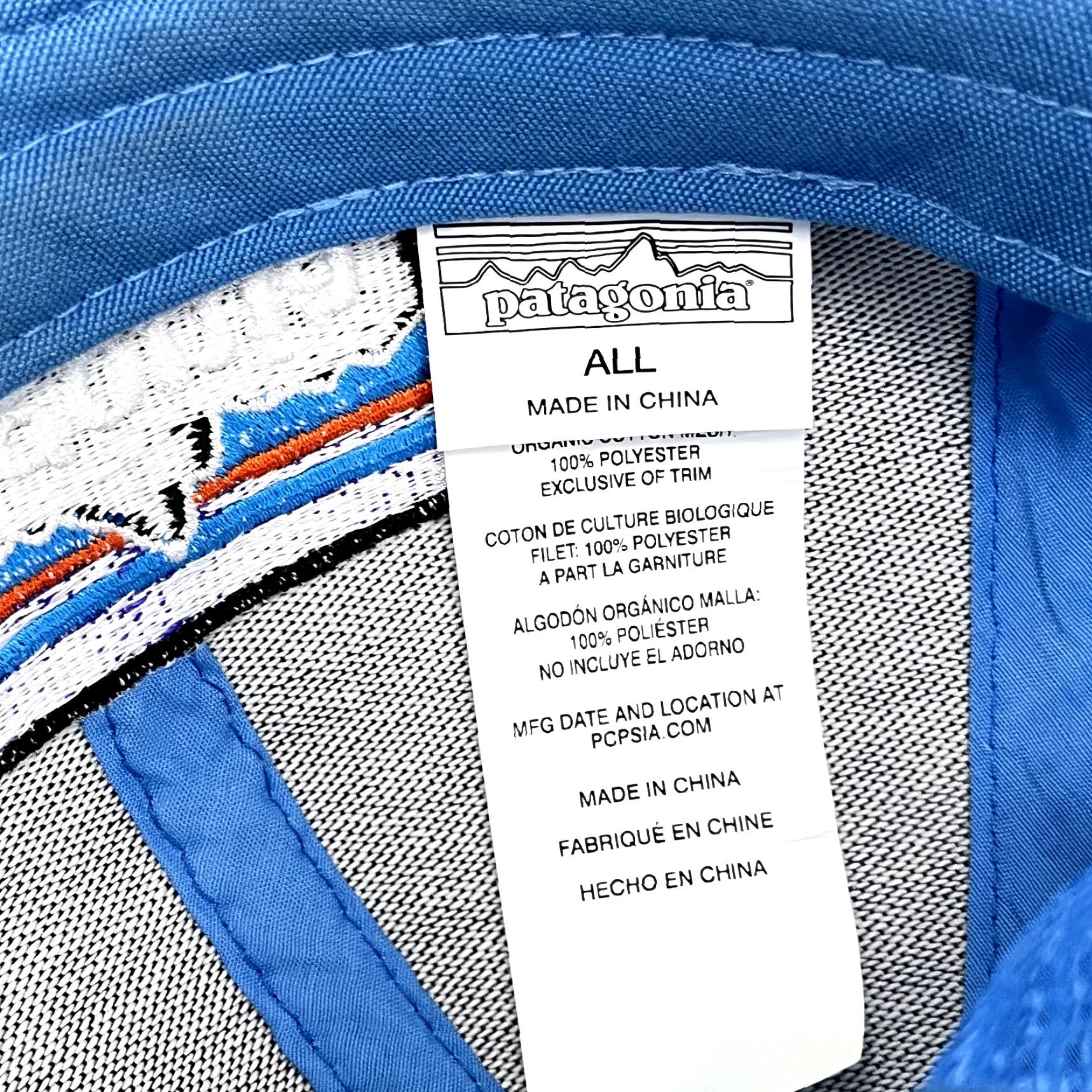 Patagonia PATAGONIA Hat Unisex OSFA Blue Fishing Hiking Embroidered Box Logo Snapback Size ONE SIZE - 2 Thumbnail