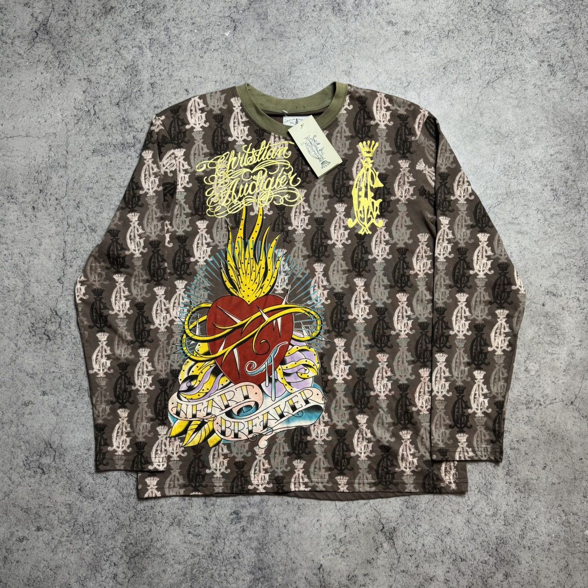 Christian Audigier NEW Christian Audigier Vintage Longsleeve T Shirt Size US XL / EU 56 / 4 - 1 Thumbnail