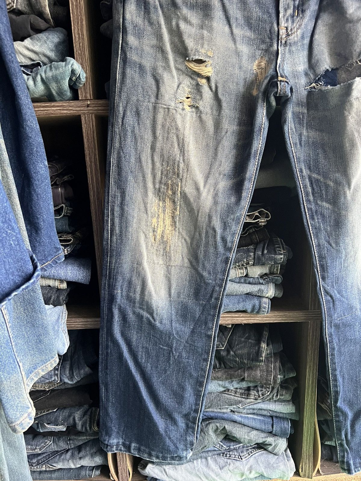 Edwin 🔥Made in Japan Edwin Distressed Denim Size US 35 - 6 Thumbnail