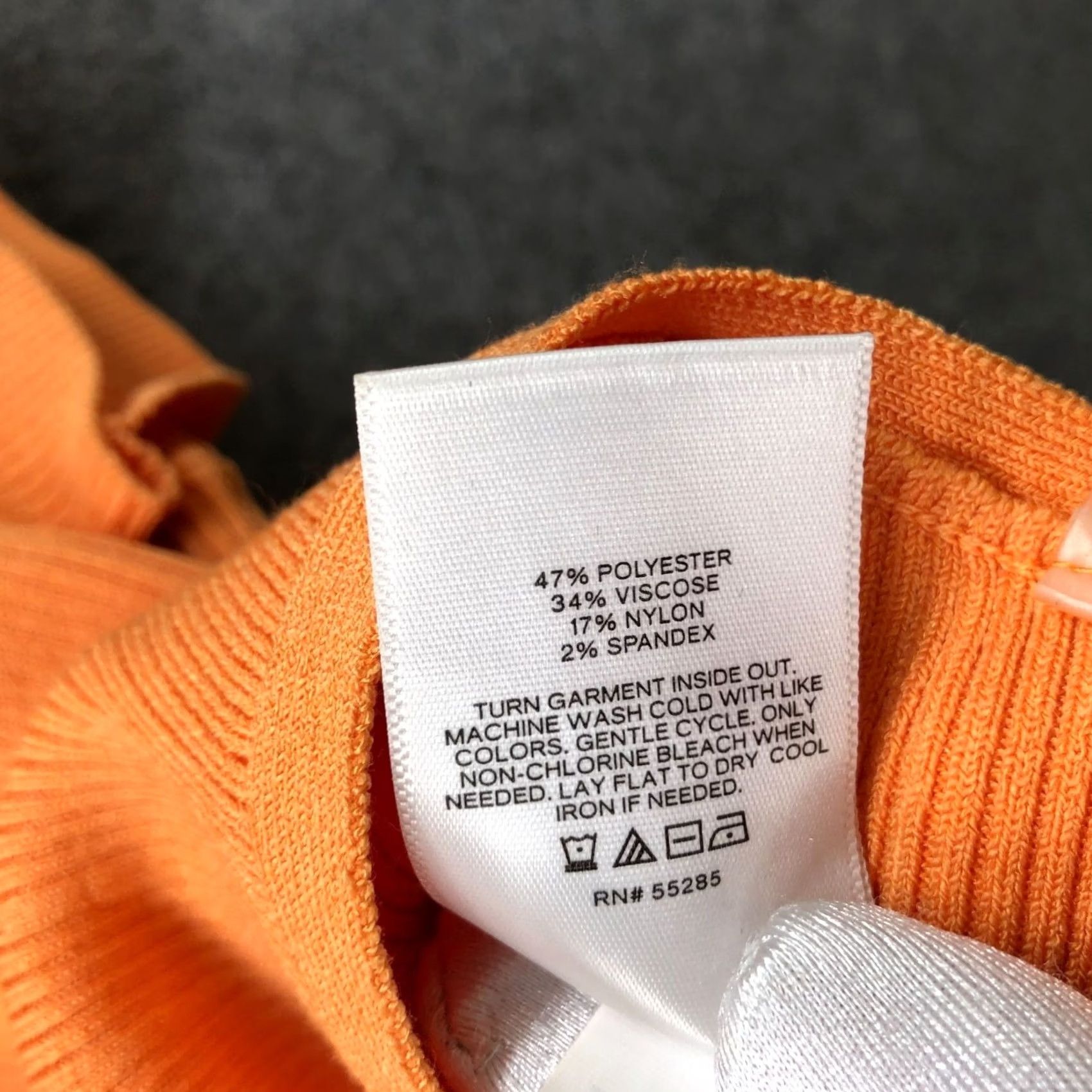 Express Express Body Contour Crop Top Womens XL Orange Tie Waist Short Sleeve Knit Size XL / US 12-14 / IT 48-50 - 6 Thumbnail