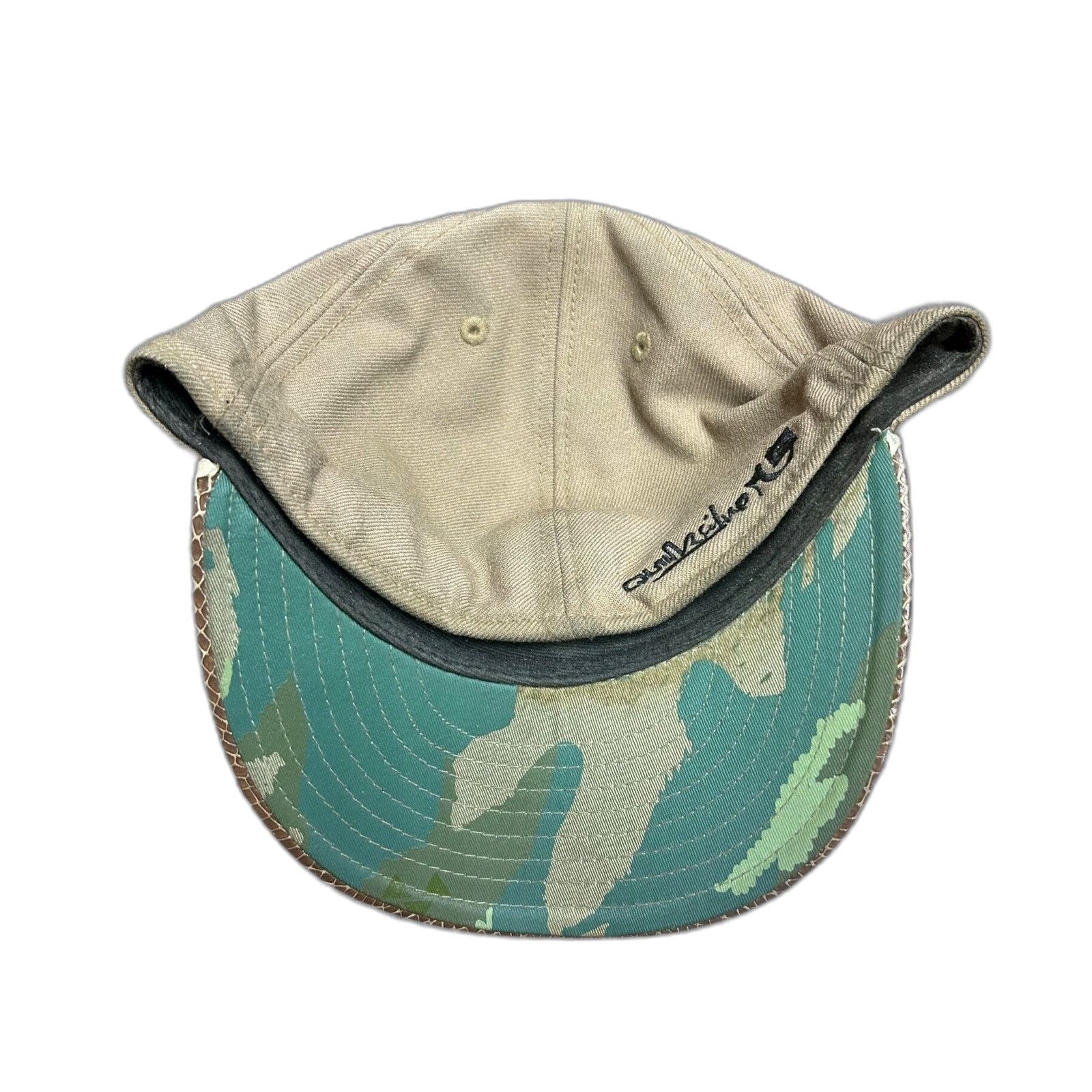 New Era Rare Y2K Quicksilver New Era Brown Faux Leather Hat Camo Size ONE SIZE - 6 Thumbnail