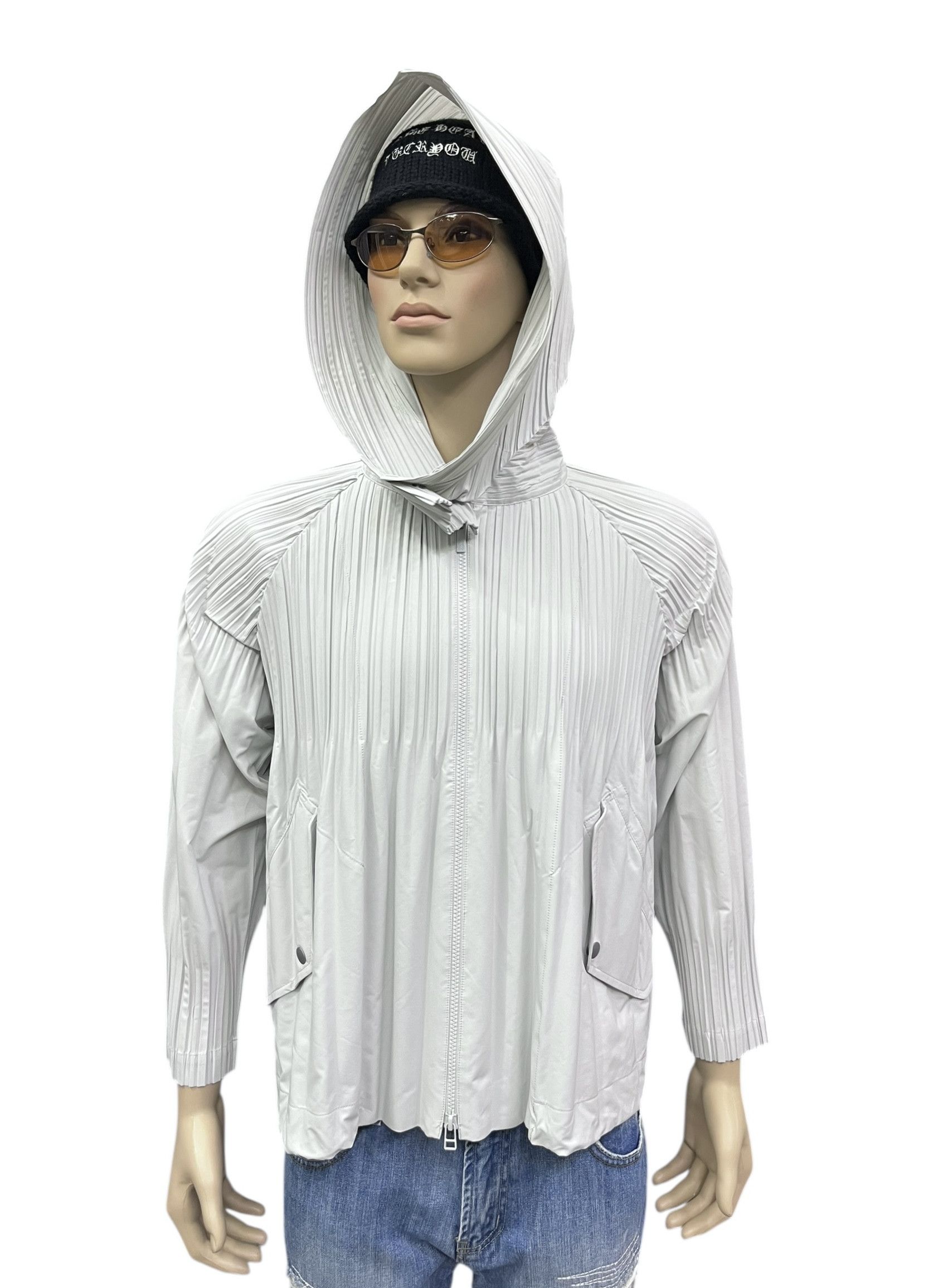 Pleats Please Issey Miyake PLEATS PLEASE Issey Miyake Pleated Poly Hoodie Windbreaker Size M / US 6-8 / IT 42-44 - 1 Thumbnail