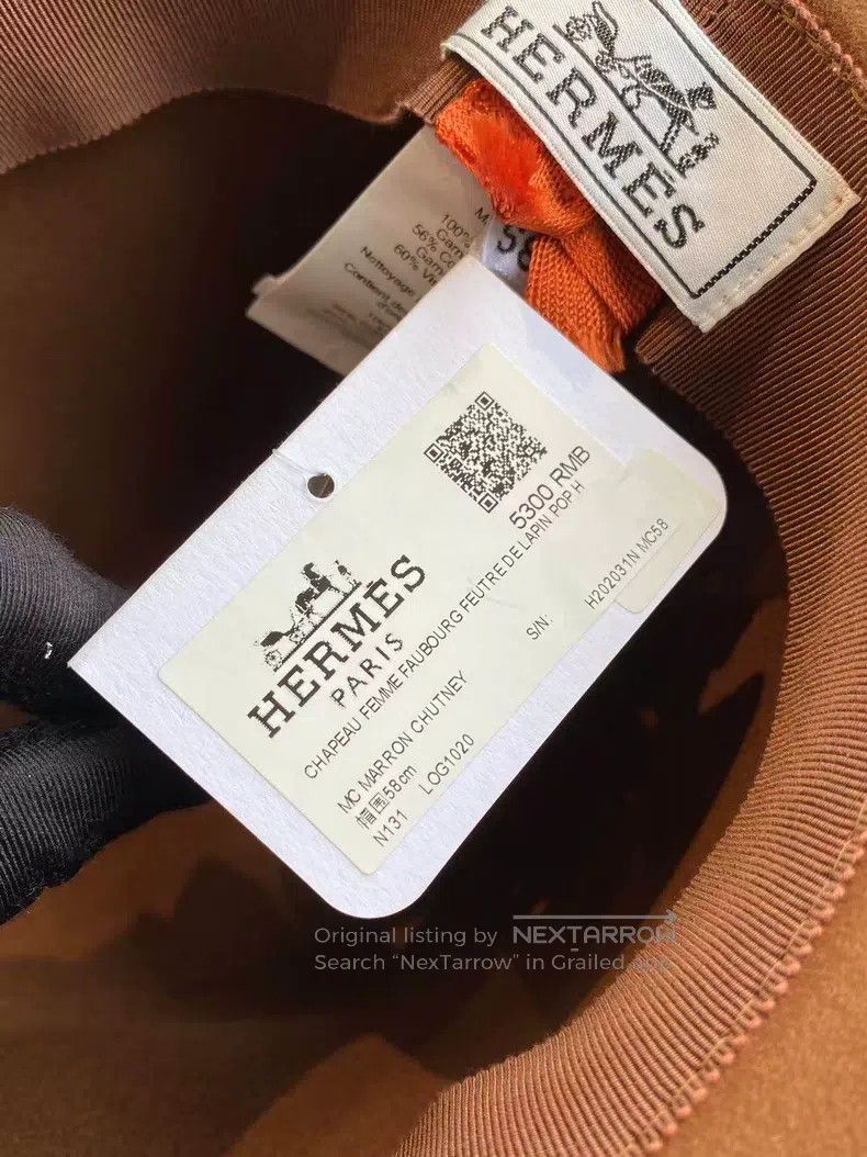 Hermes Hermes size 58 Rabbit Hair Classic Wool Felt Bowler Hat Size ONE SIZE - 7 Thumbnail