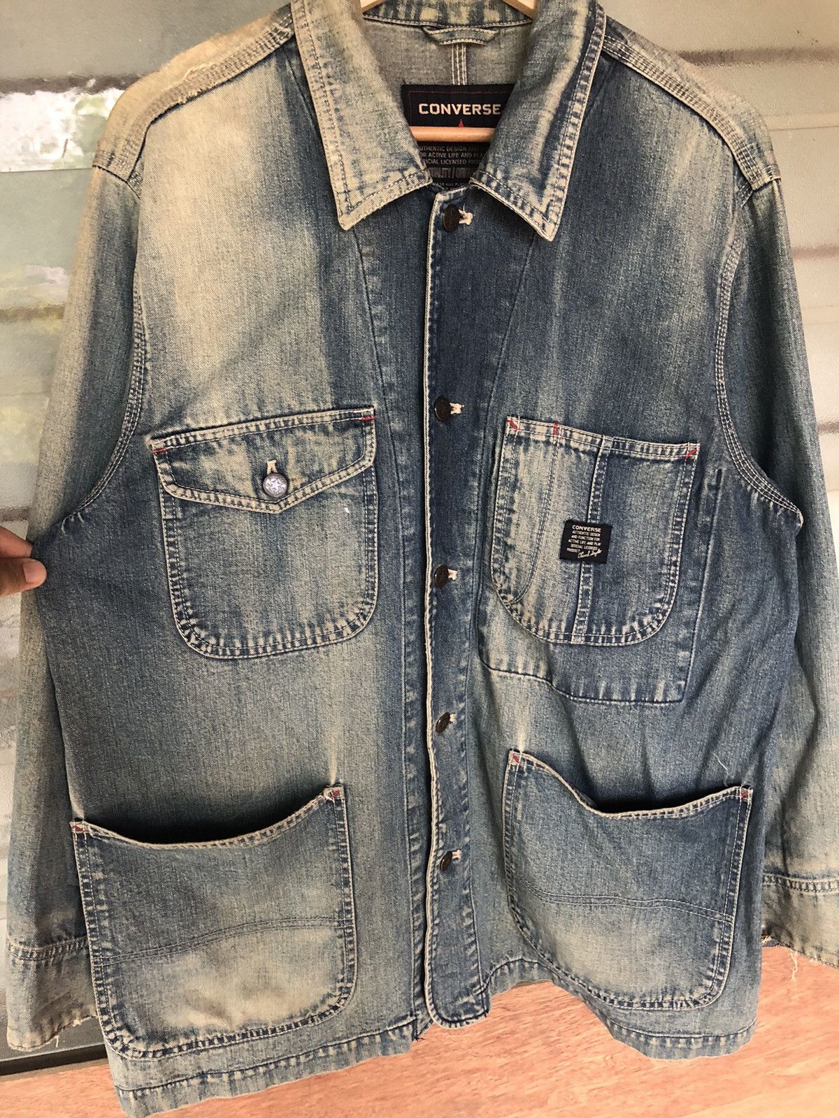 Converse Vintage Converse Distressed Denim Jacket Size US M / EU 48-50 / 2 - 3 Thumbnail