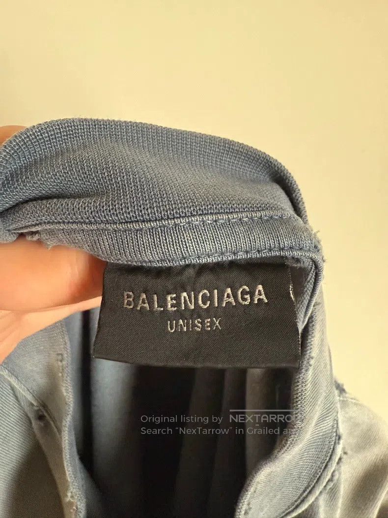 Balenciaga Balenciaga Diamond Letter Printed Short Sleeve Haze Blue Size US L / EU 52-54 / 3 - 3 Thumbnail