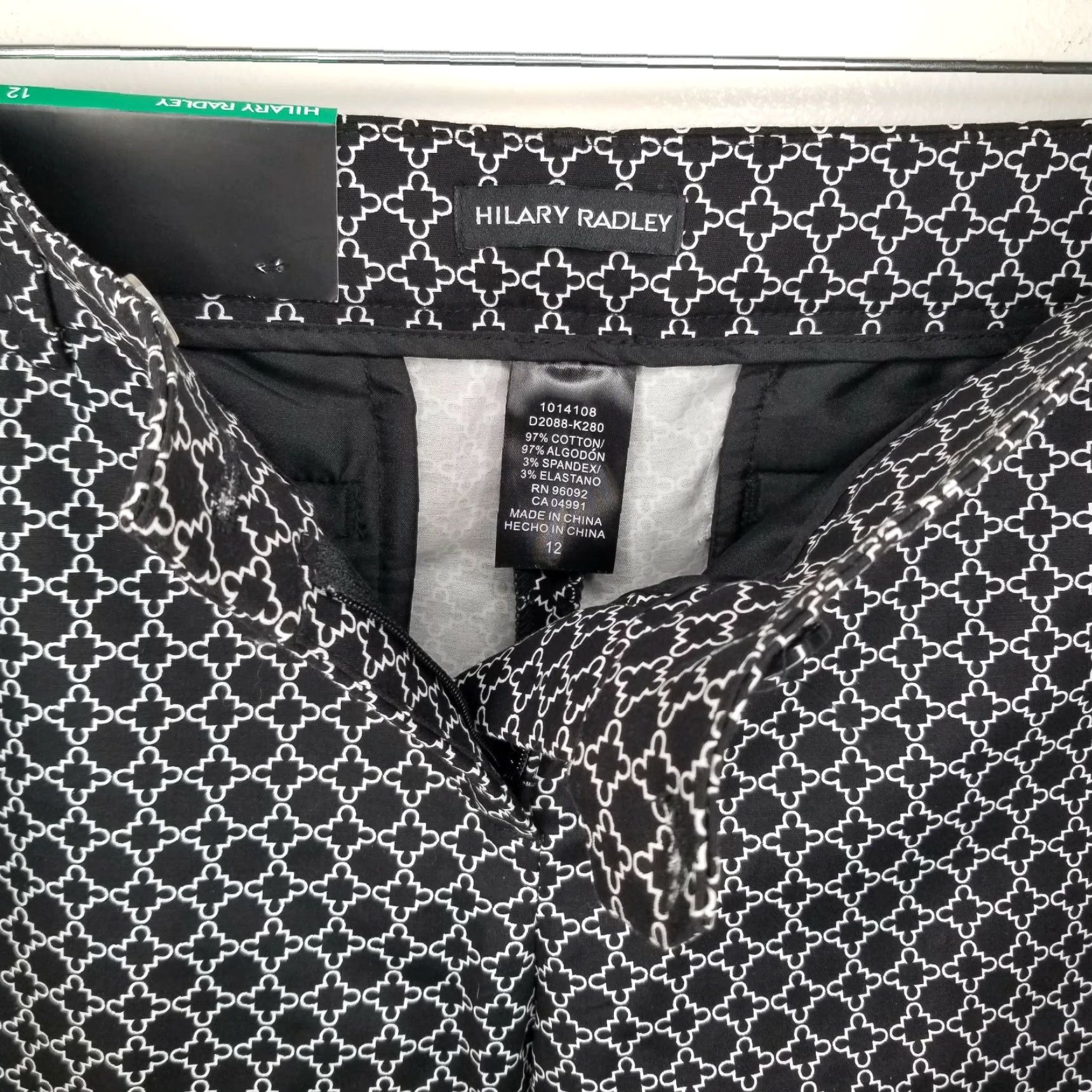 Vintage HILARY RADLEY Dress Pants Women Black White Size 12 NWT Regular Pants Womens Size 34" / US 12 / IT 48 - 4 Thumbnail
