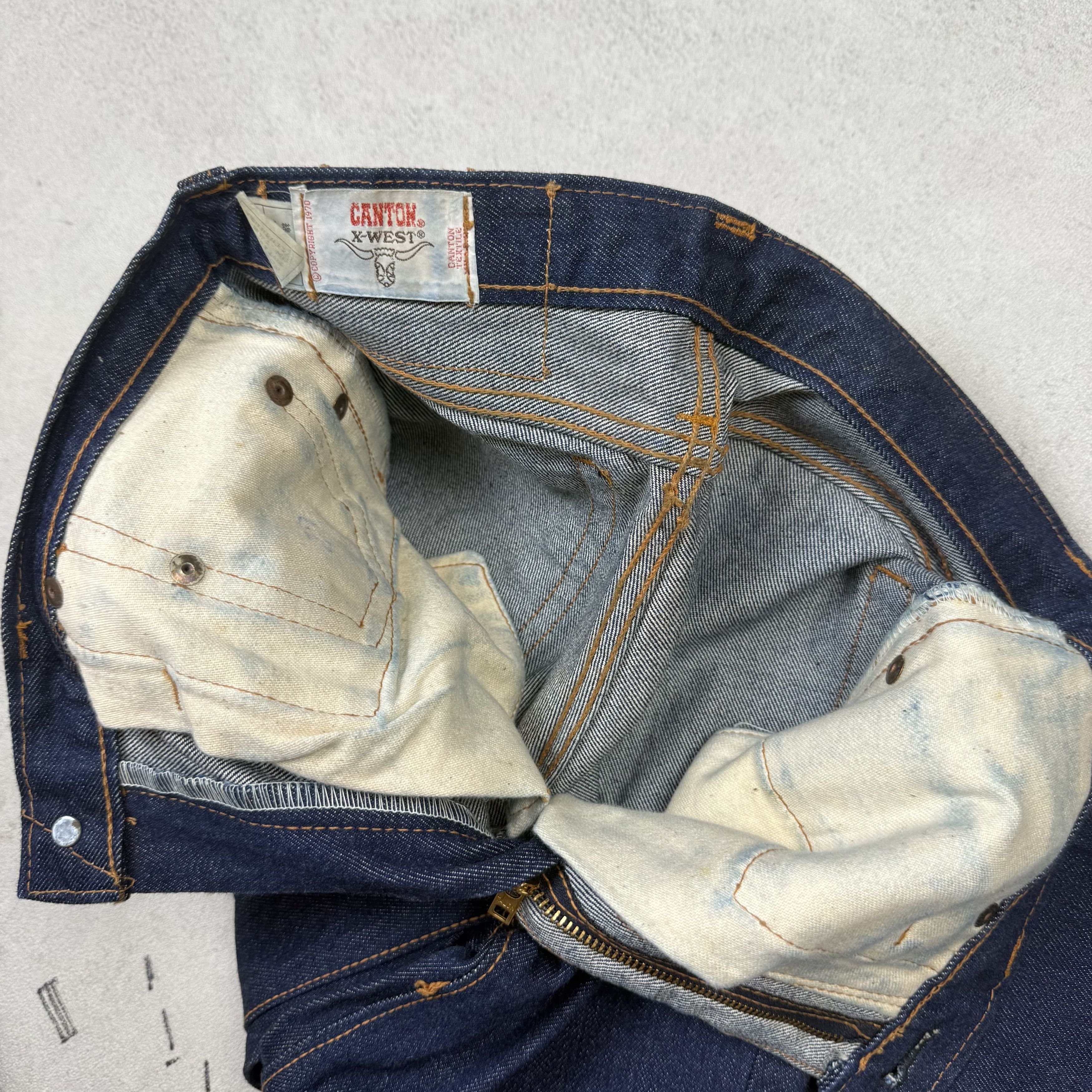 Japanese Brand Vintage Canton X-West Flare Bootcut Denim Size US 28 / EU 44 - 10 Thumbnail