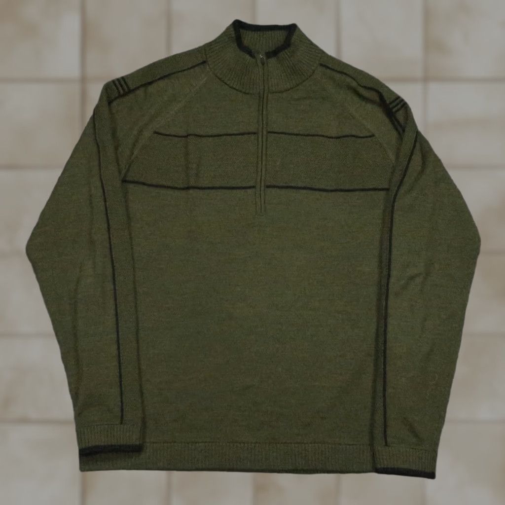 Smartwool **Green Men's SmartWool Pullover Large Quarter-Zip Knit Sweater** User: Green Men's SmartWool Pullover Large Quarter-Zip Knit Sweater Size US L / EU 52-54 / 3 - 1 Thumbnail