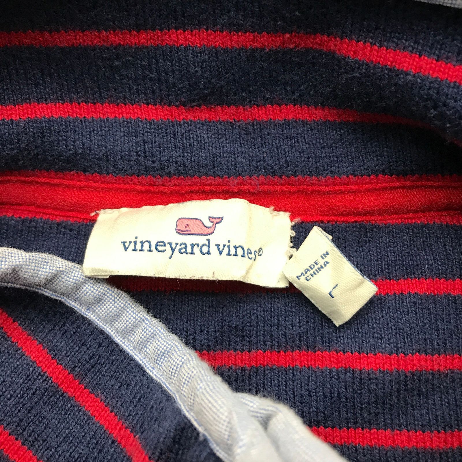 Vineyard Vines Vineyard Vines Pullover Sweater Mens Large Henley Striped Size US L / EU 52-54 / 3 - 3 Thumbnail