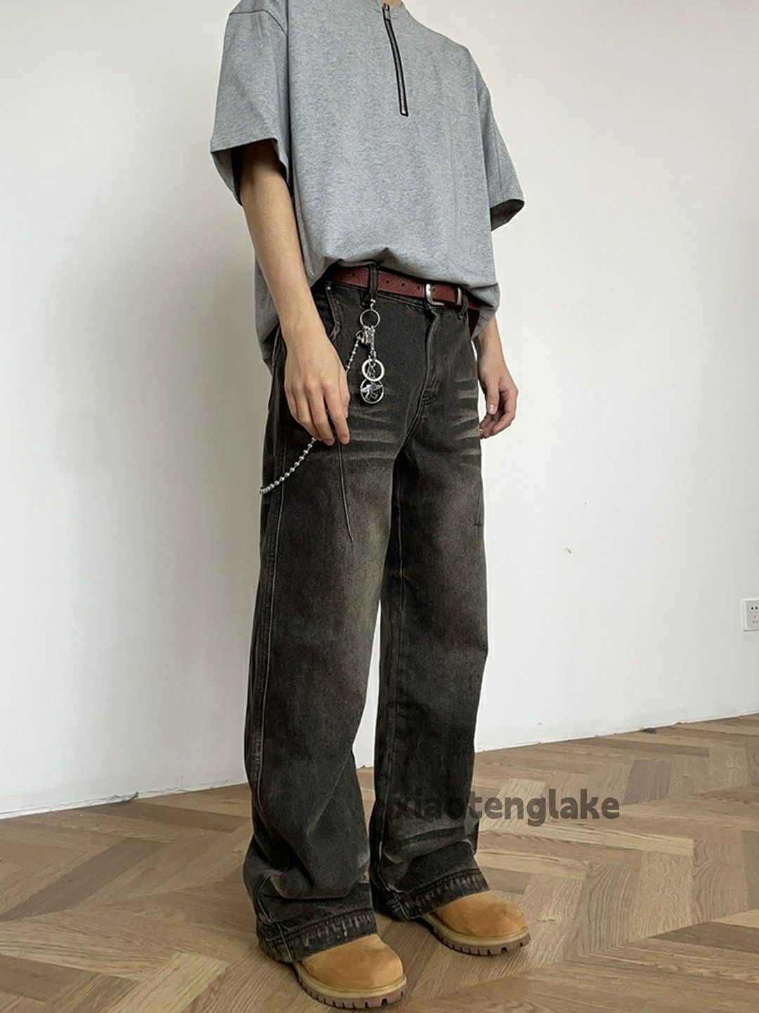 Jean × Vintage washed faded cleanfit yuppie loose baggy stain jeans Size US 32 / EU 48 - 2 Thumbnail